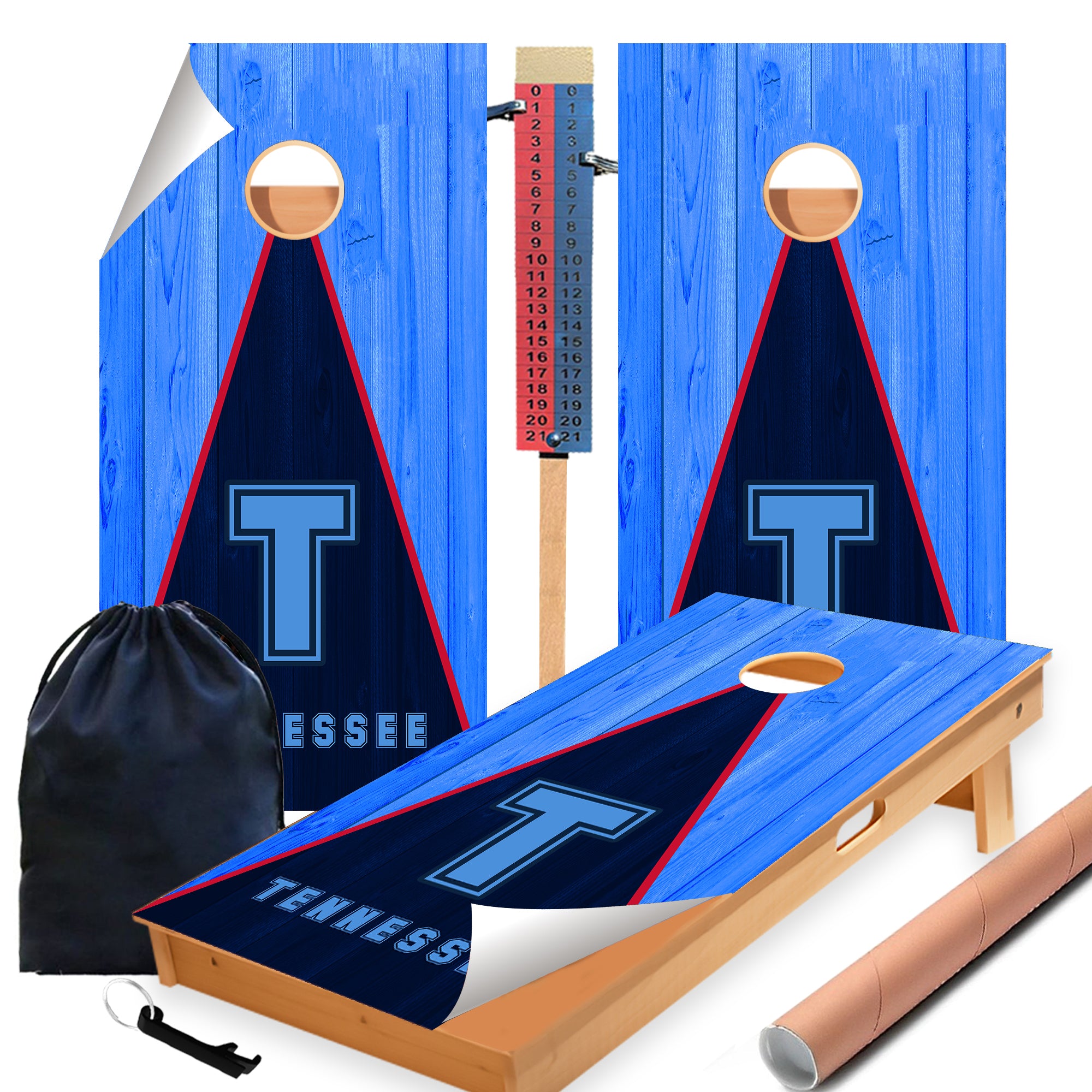Tennessee Football Cornhole Boards Wraps (Set of 2)