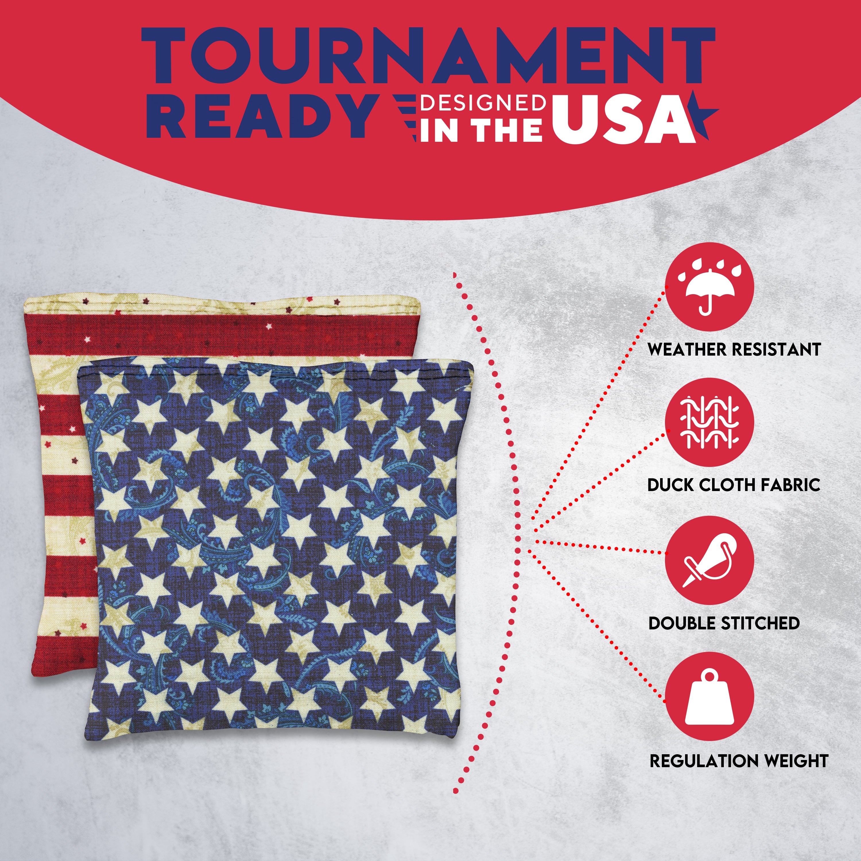 Stars Stripes Cornhole Bags