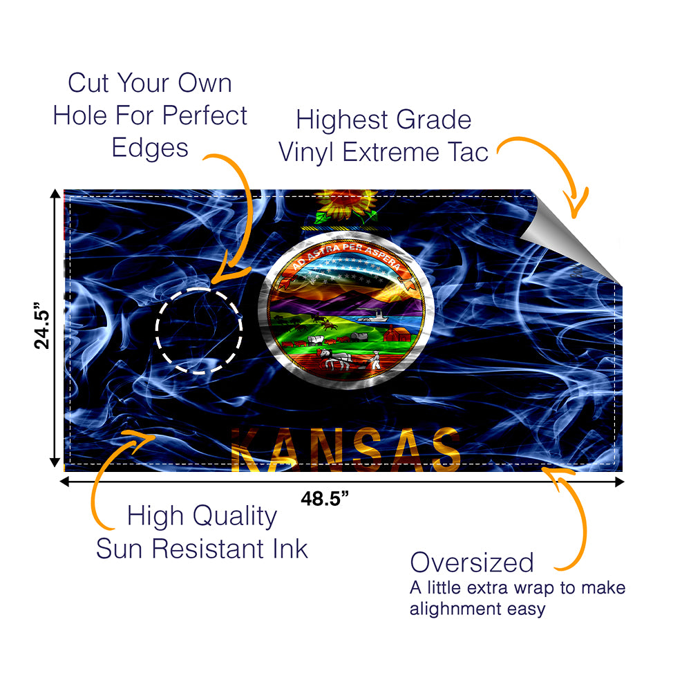 Kansas Cornhole Boards Wraps (Set of 2)