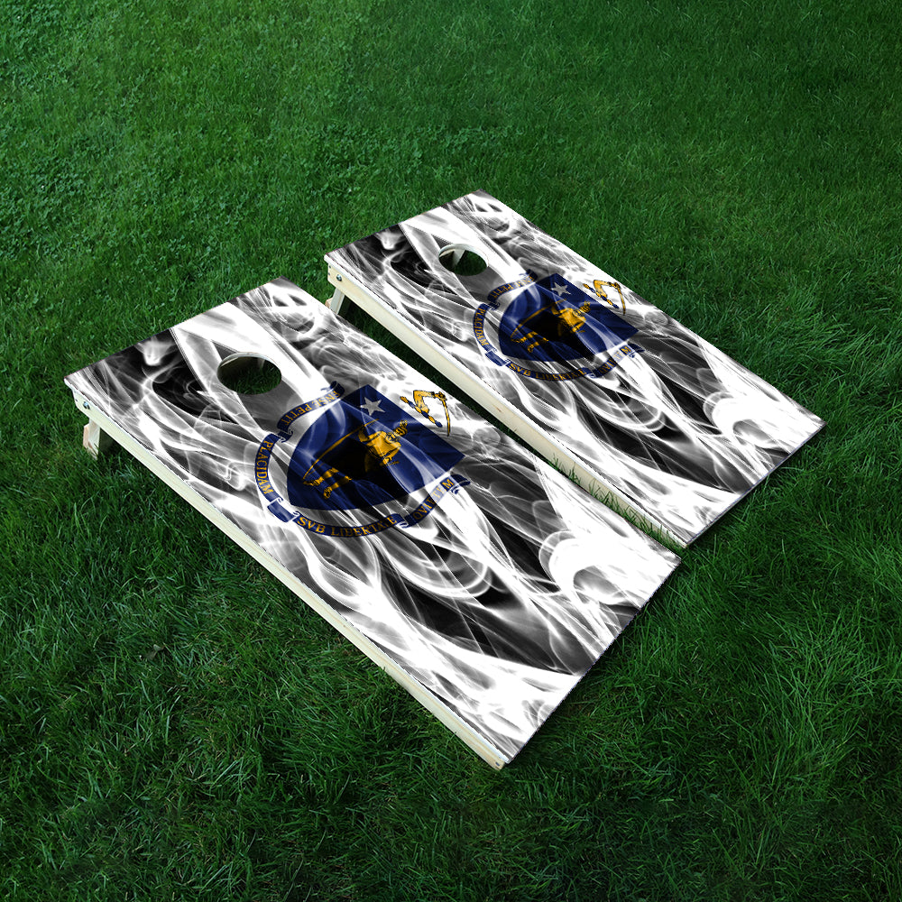 Massachusetts Cornhole Boards Wraps (Set of 2)