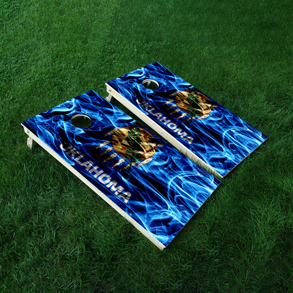 Oklahoma Cornhole Boards Wraps (Set of 2)