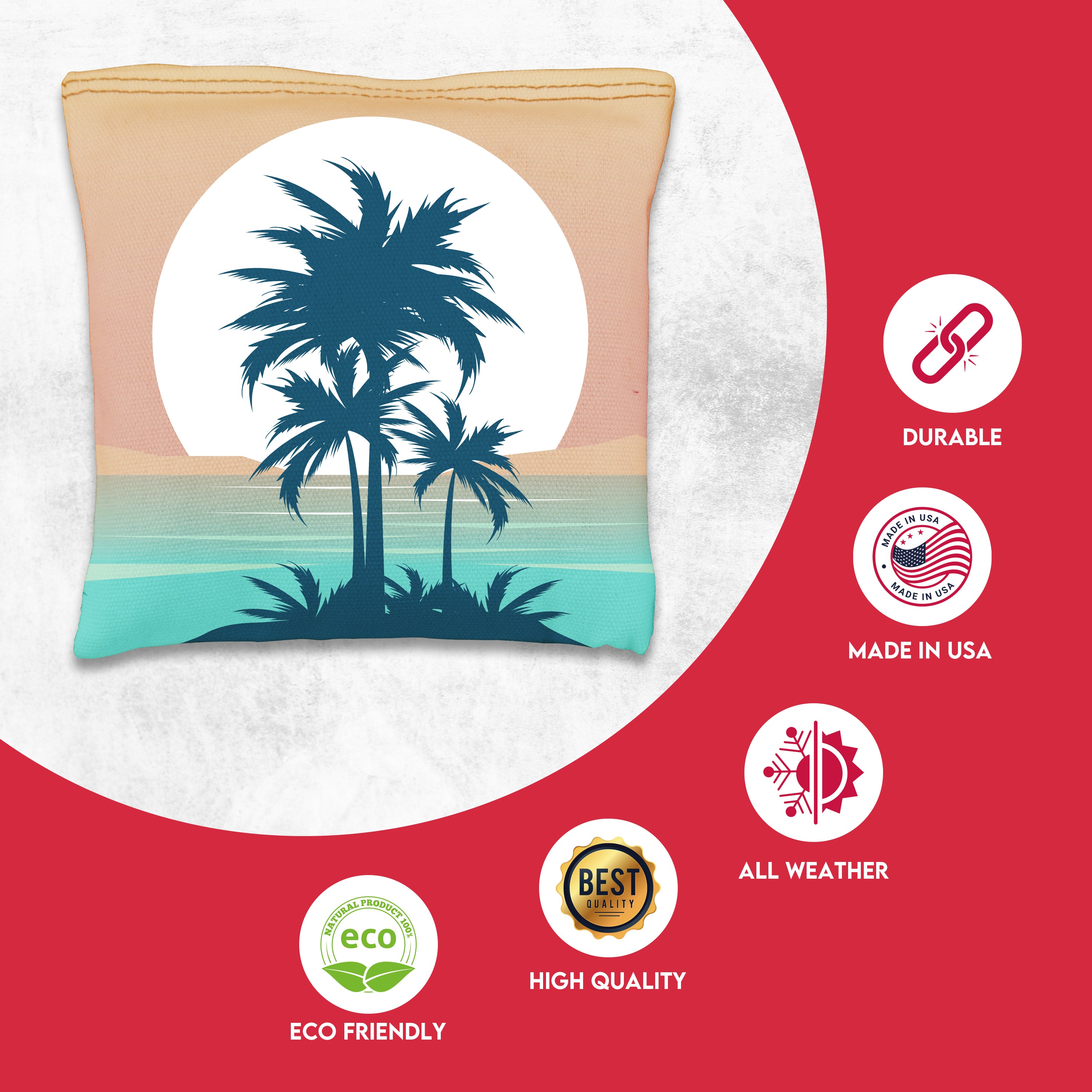 Tropical Palms Cornhole Bags