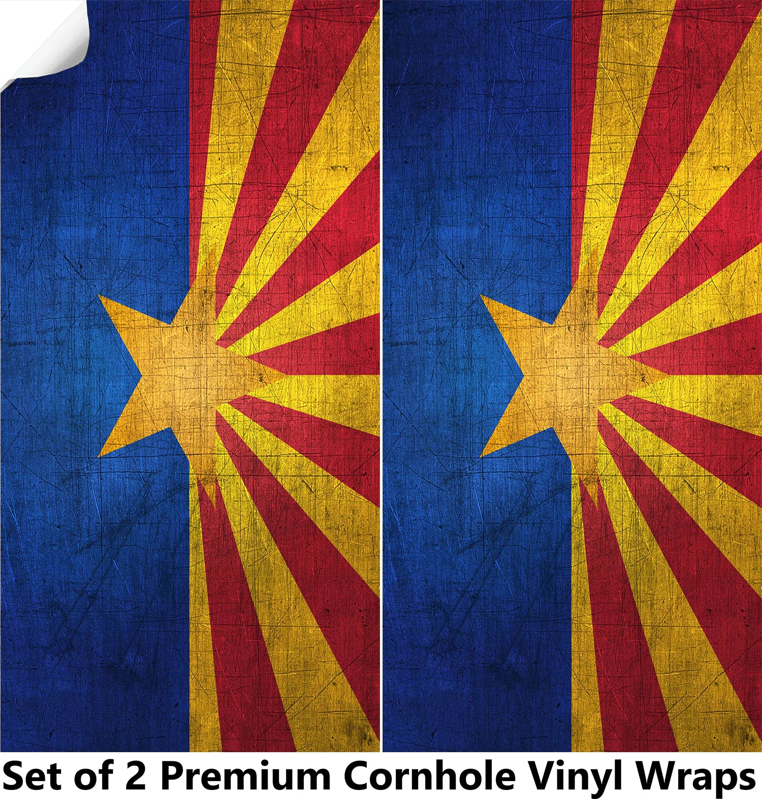 Arizona Classic State Flag Cornhole Boards Wraps (Set of 2)