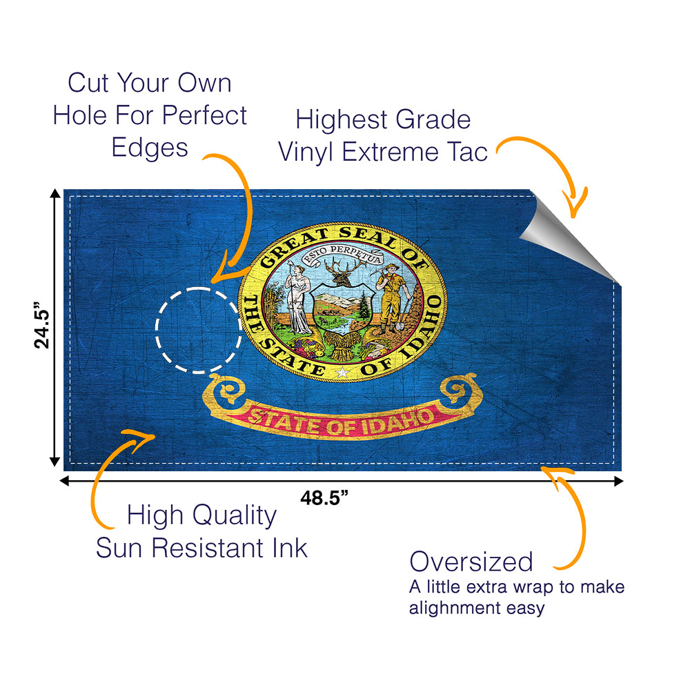 Idaho Classic State Flag Cornhole Boards Wraps (Set of 2)
