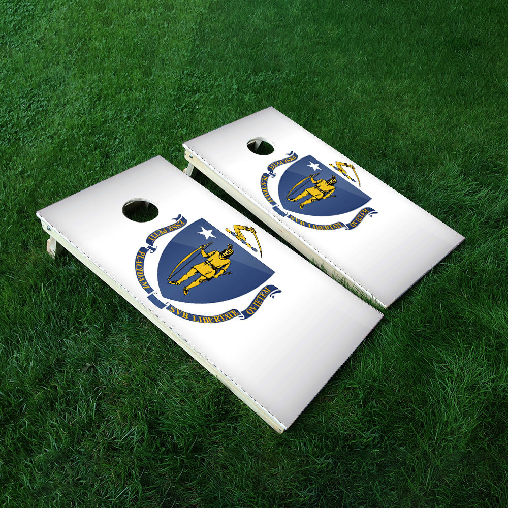 Massachusetts Classic State Flag Cornhole Boards Wraps (Set of 2 ...