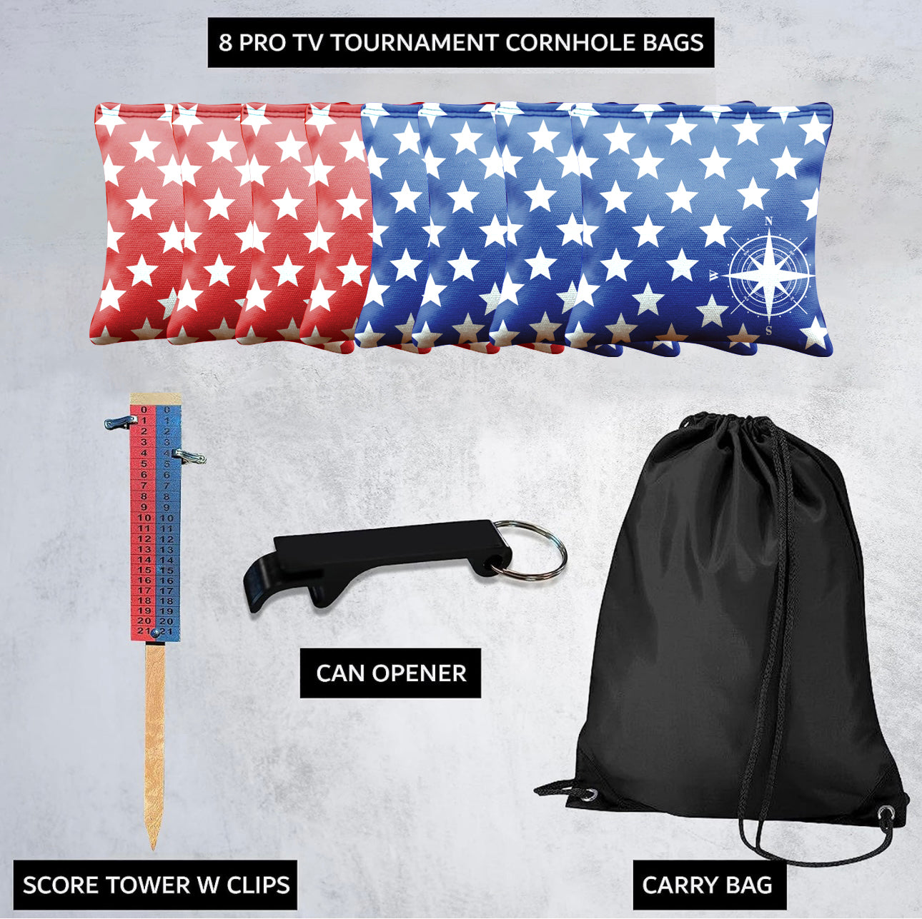 Compass Star Cornhole Bags