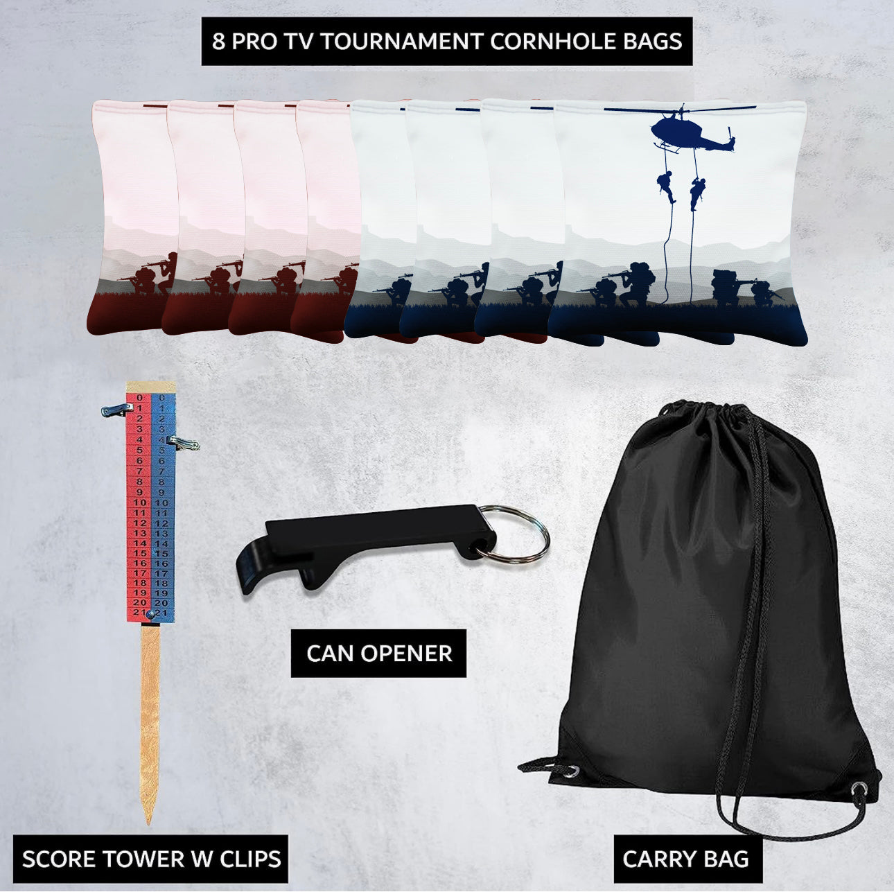 Helicopter Squad Cornhole Bags