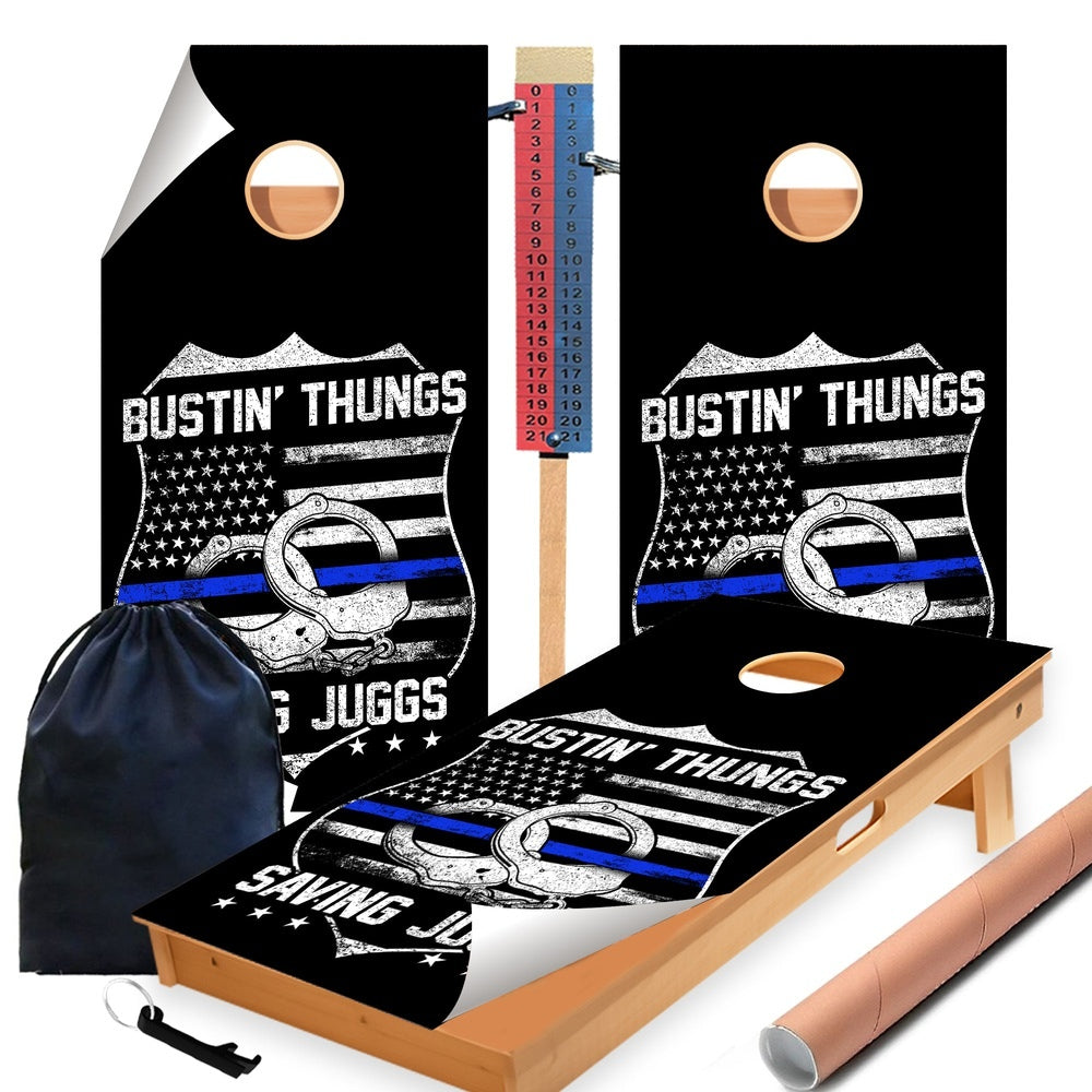 Bustin's Thungs Cornhole Boards Wraps (Set of 2)