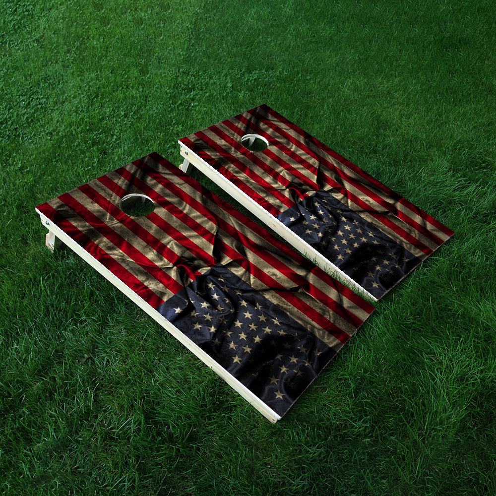 Cloth Flag Cornhole Boards Wraps (Set of 2)