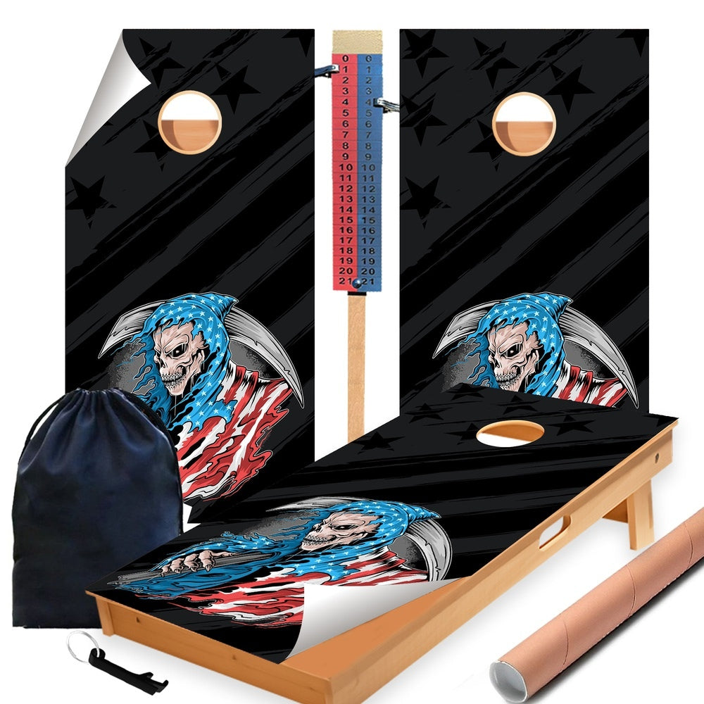 Grim Reaper Cornhole Boards Wraps (Set of 2)