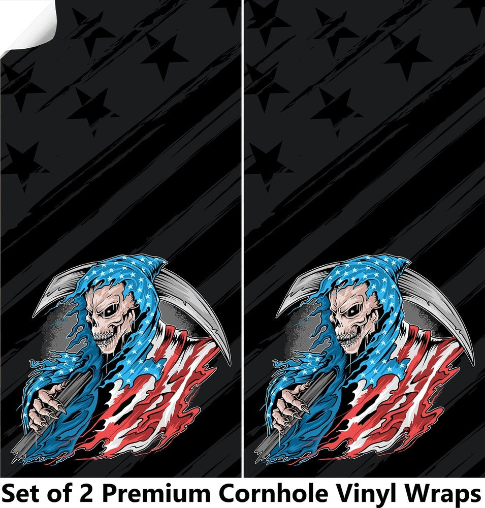 Grim Reaper Cornhole Boards Wraps (Set of 2)