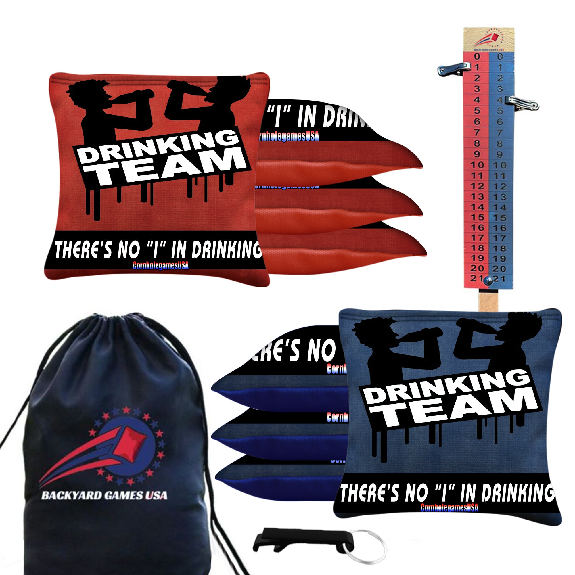 Drinking Team Cornhole Bags - Set of 8