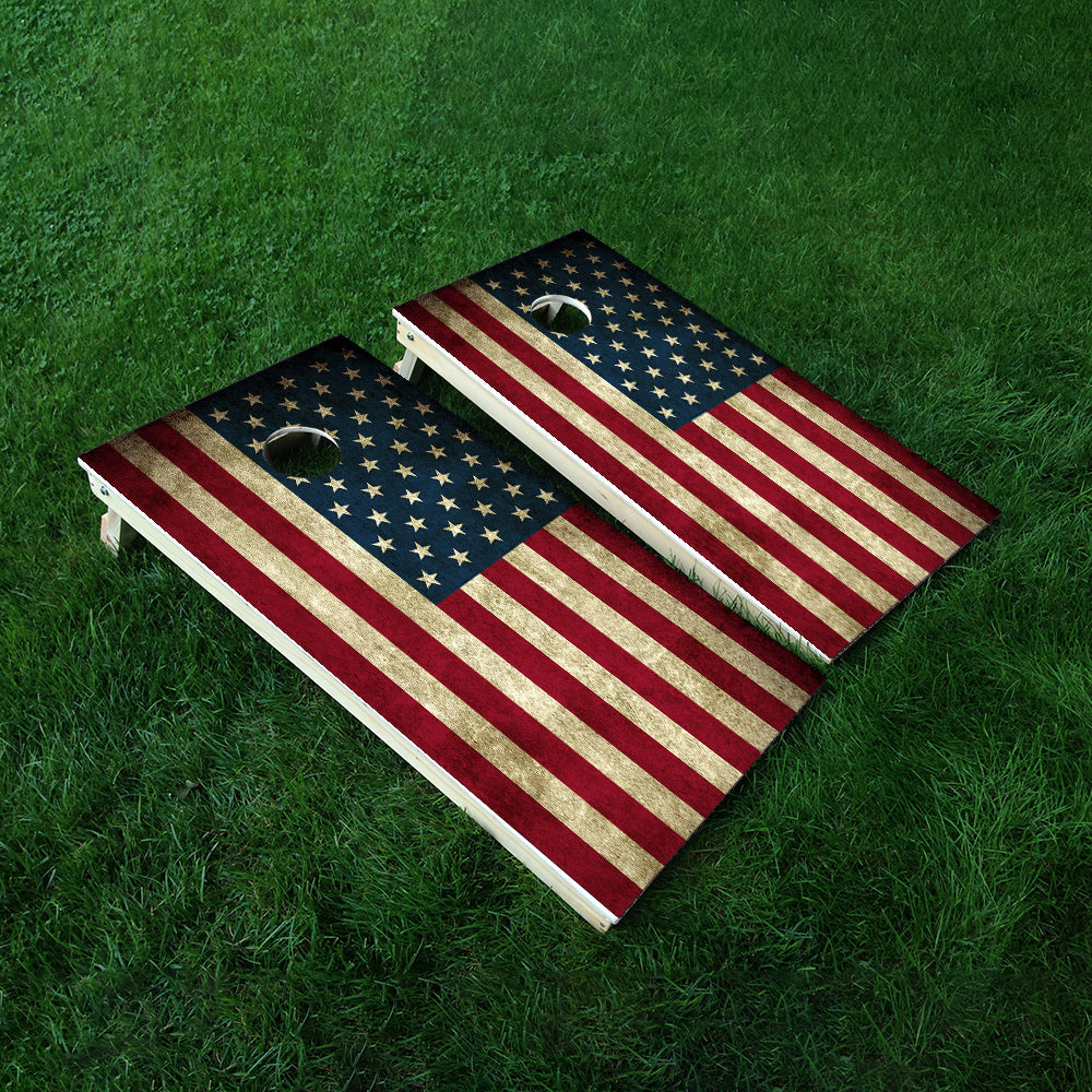 Patriotic Cornhole Boards Wraps (Set of 2)