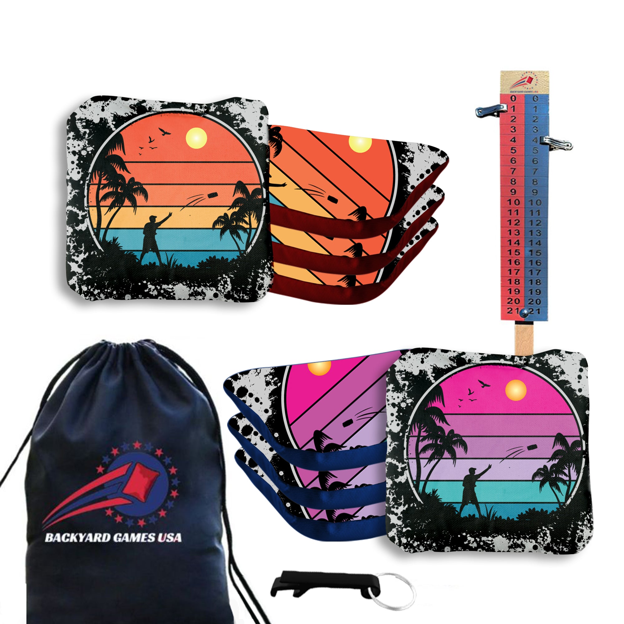 Color Thrower Cornhole Bags - Set of 8