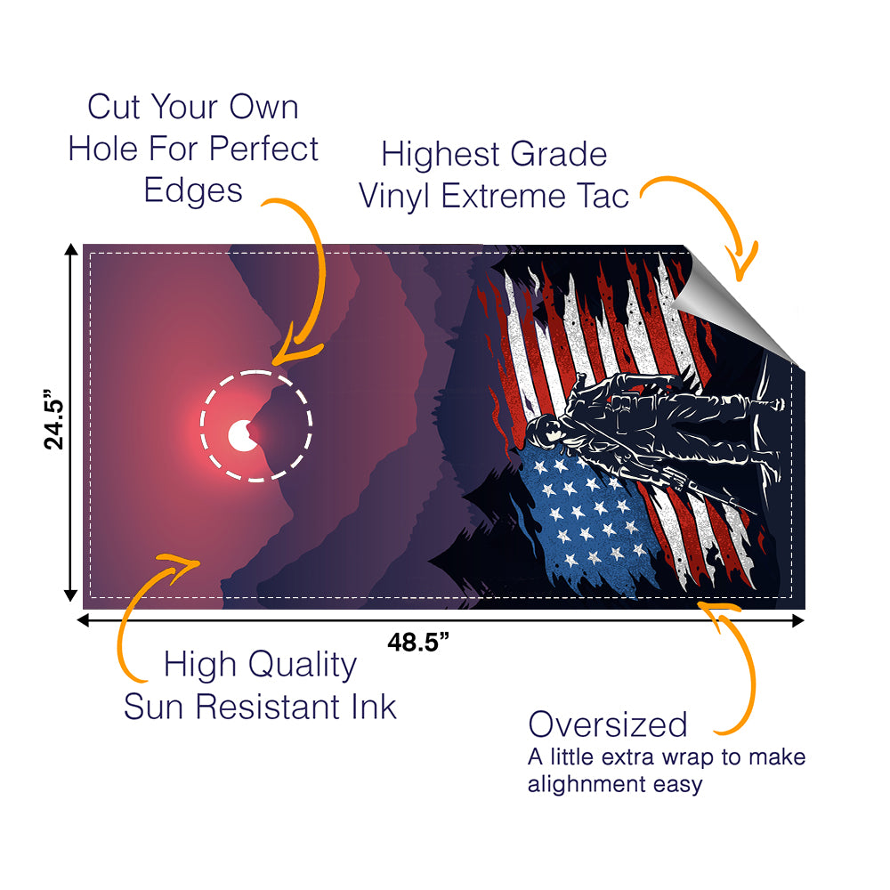 Sunrise American Cornhole Boards Wraps (Set of 2)