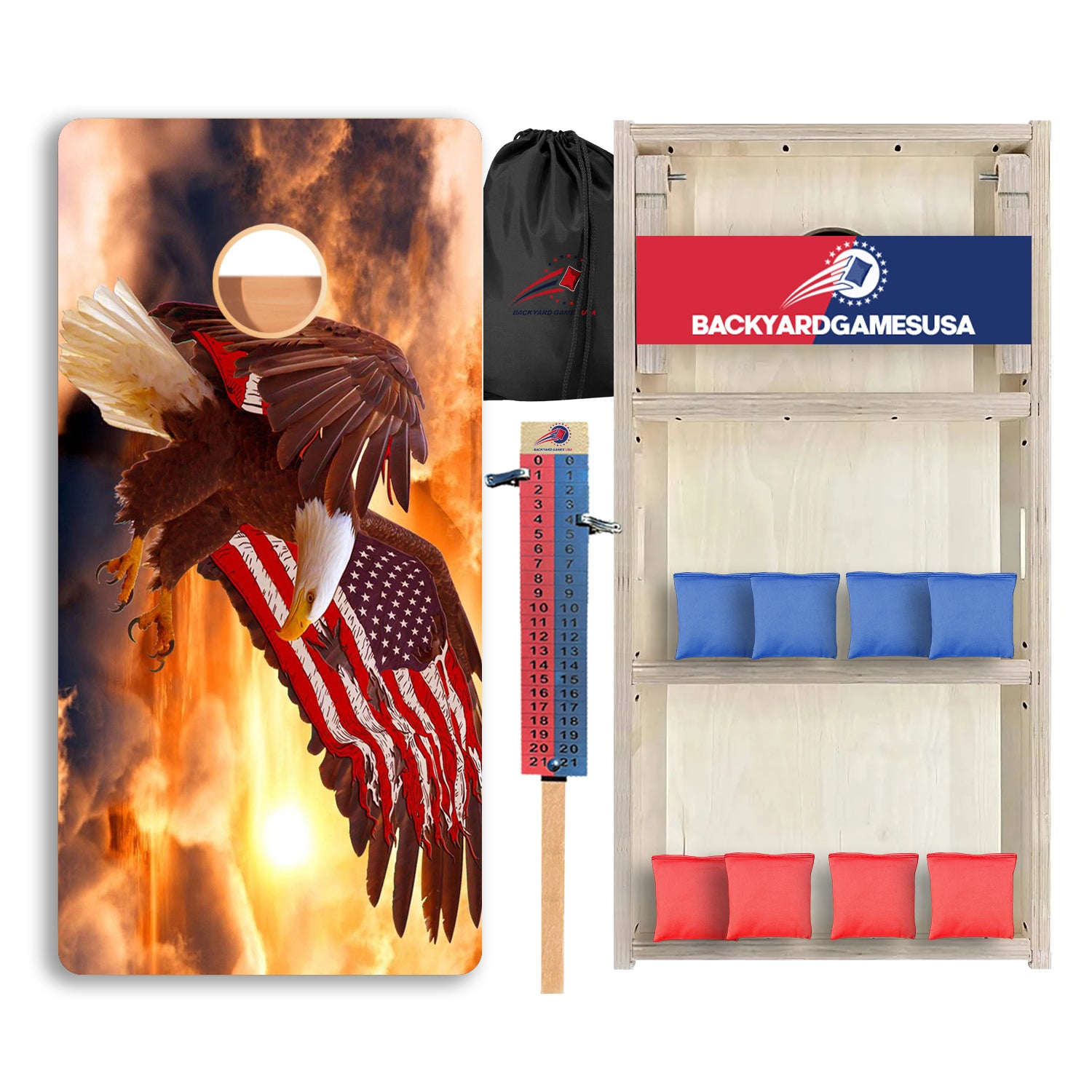 Eagle Flag  Professional Cornhole Boards