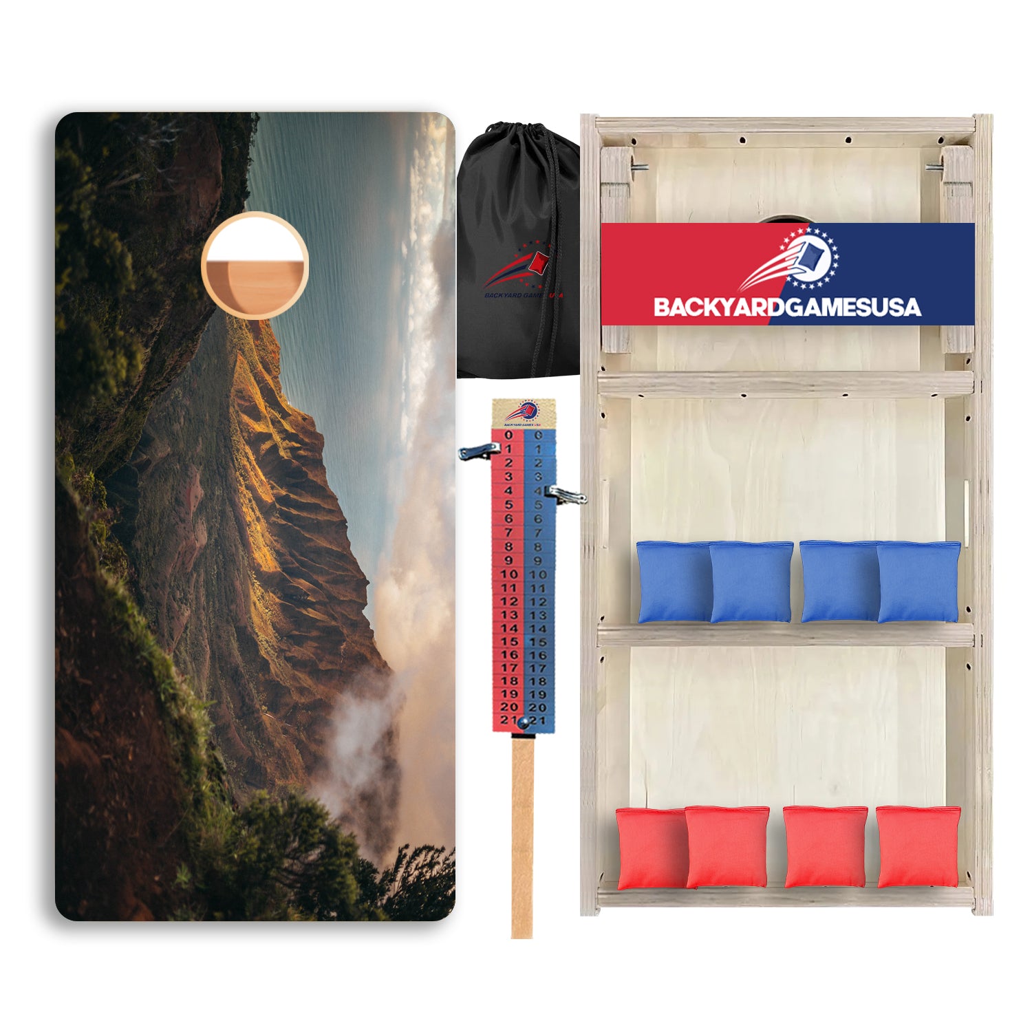 Mountain Covered with Clouds Professional Cornhole Boards
