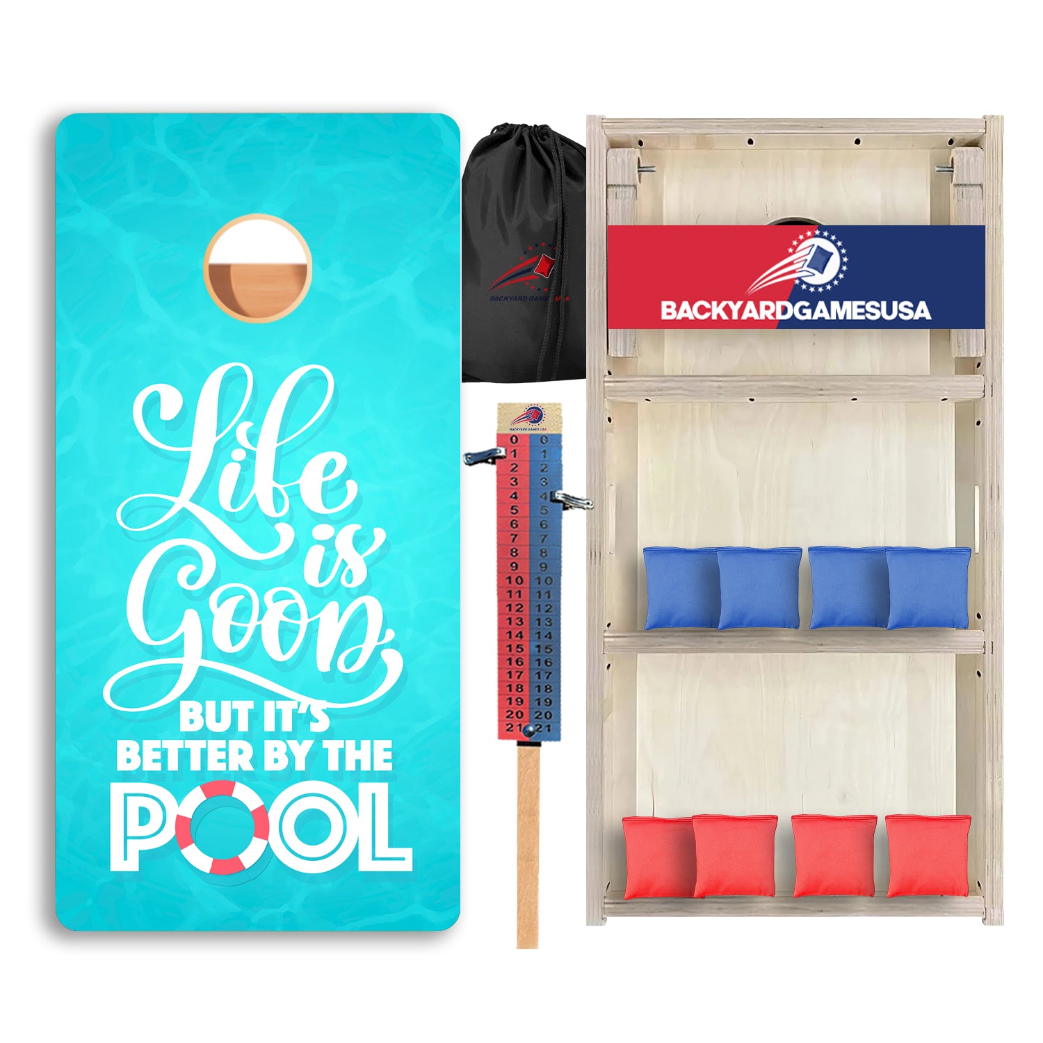 Life is Better By Pool Professional Cornhole Boards