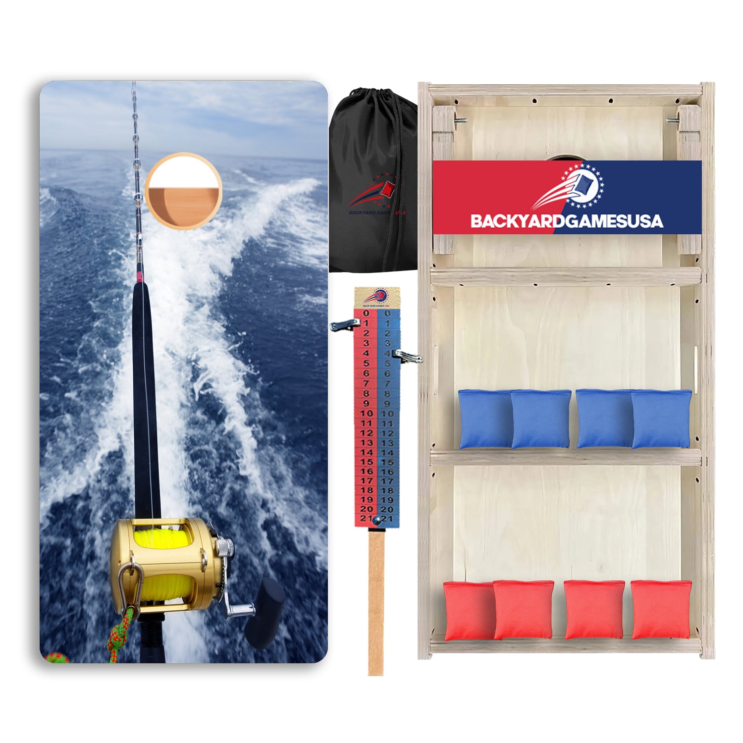 Fishing Rod Ocean Professional Cornhole Boards