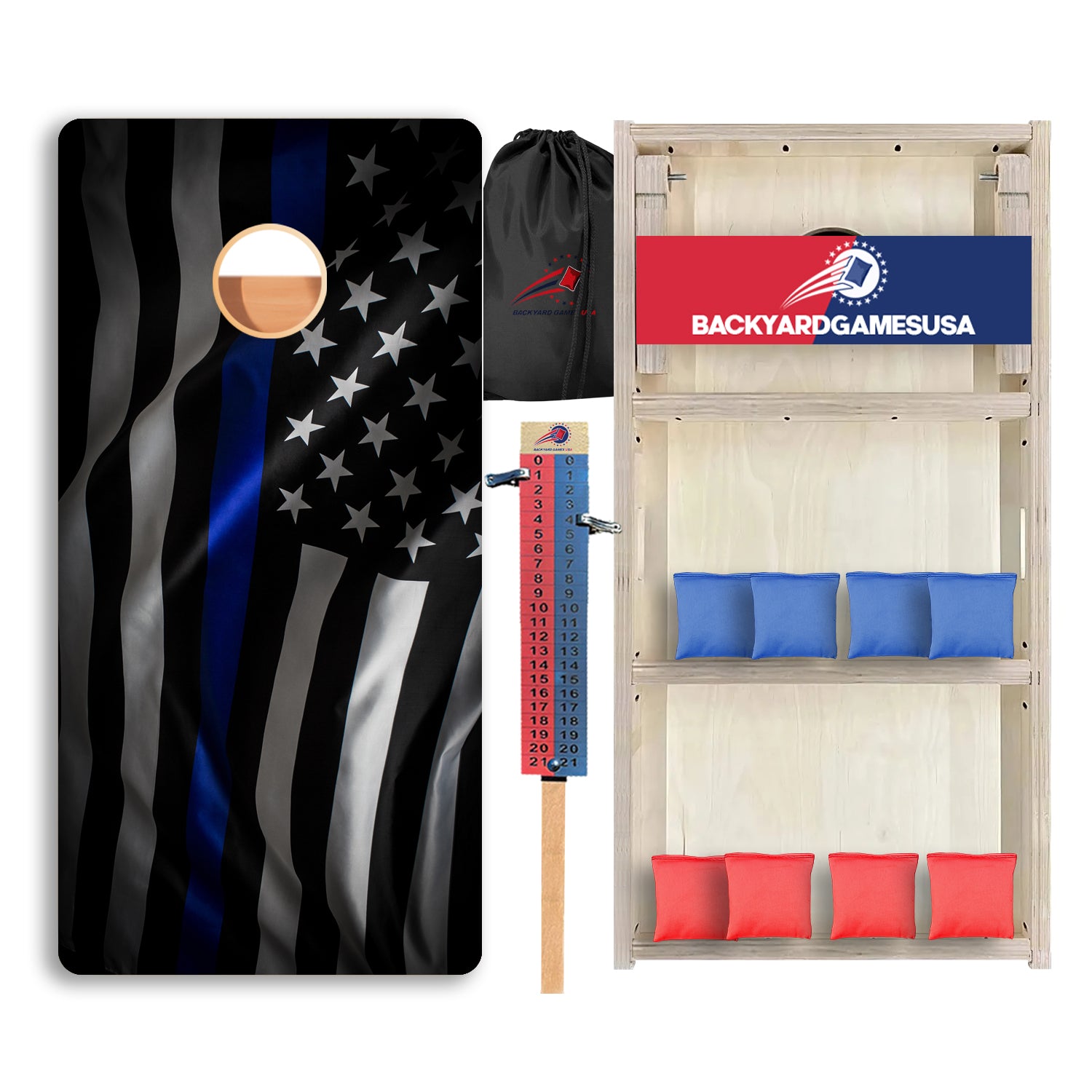 Blue Line Flag Professional Cornhole Boards
