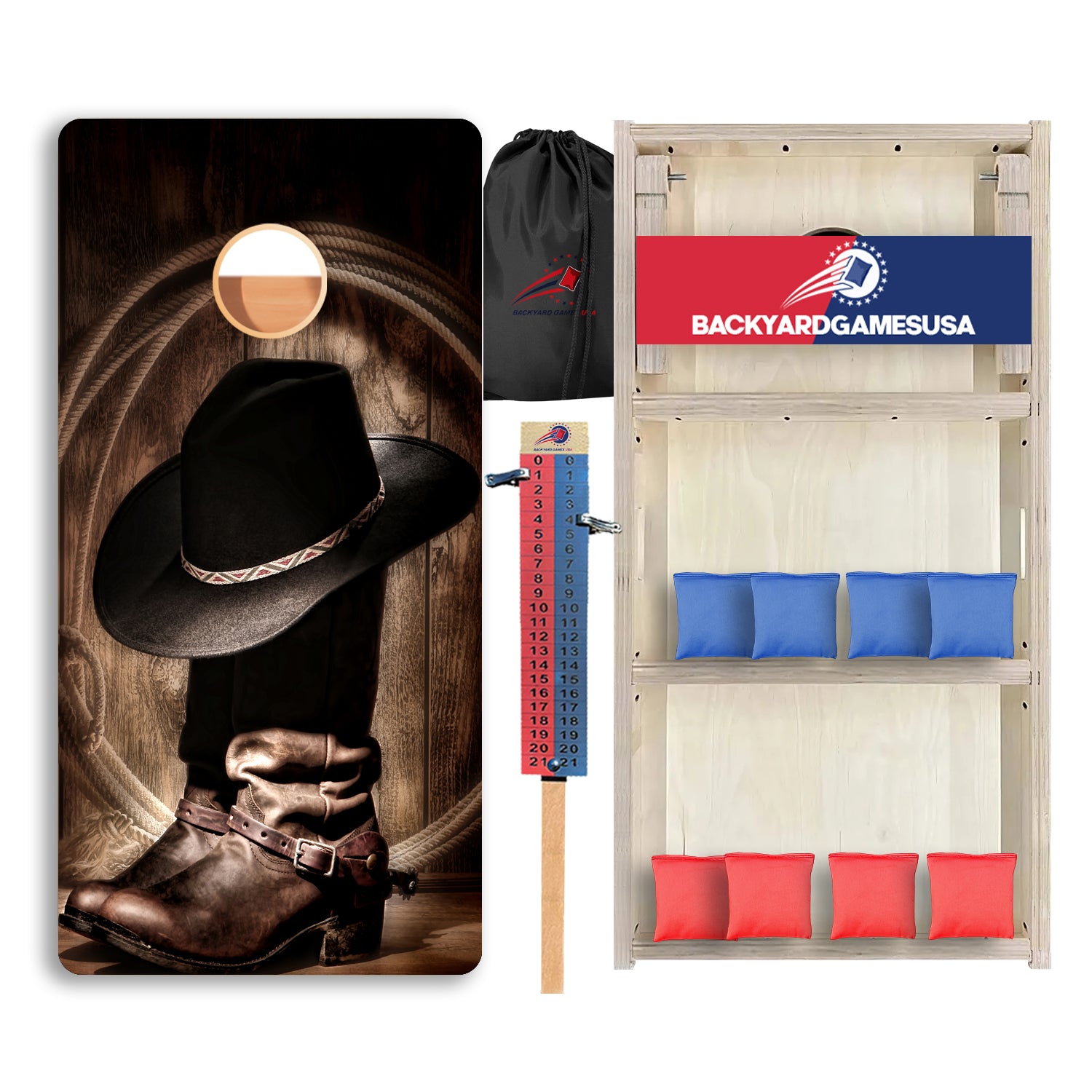 Cowboy Boots and Hat Professional Cornhole Boards