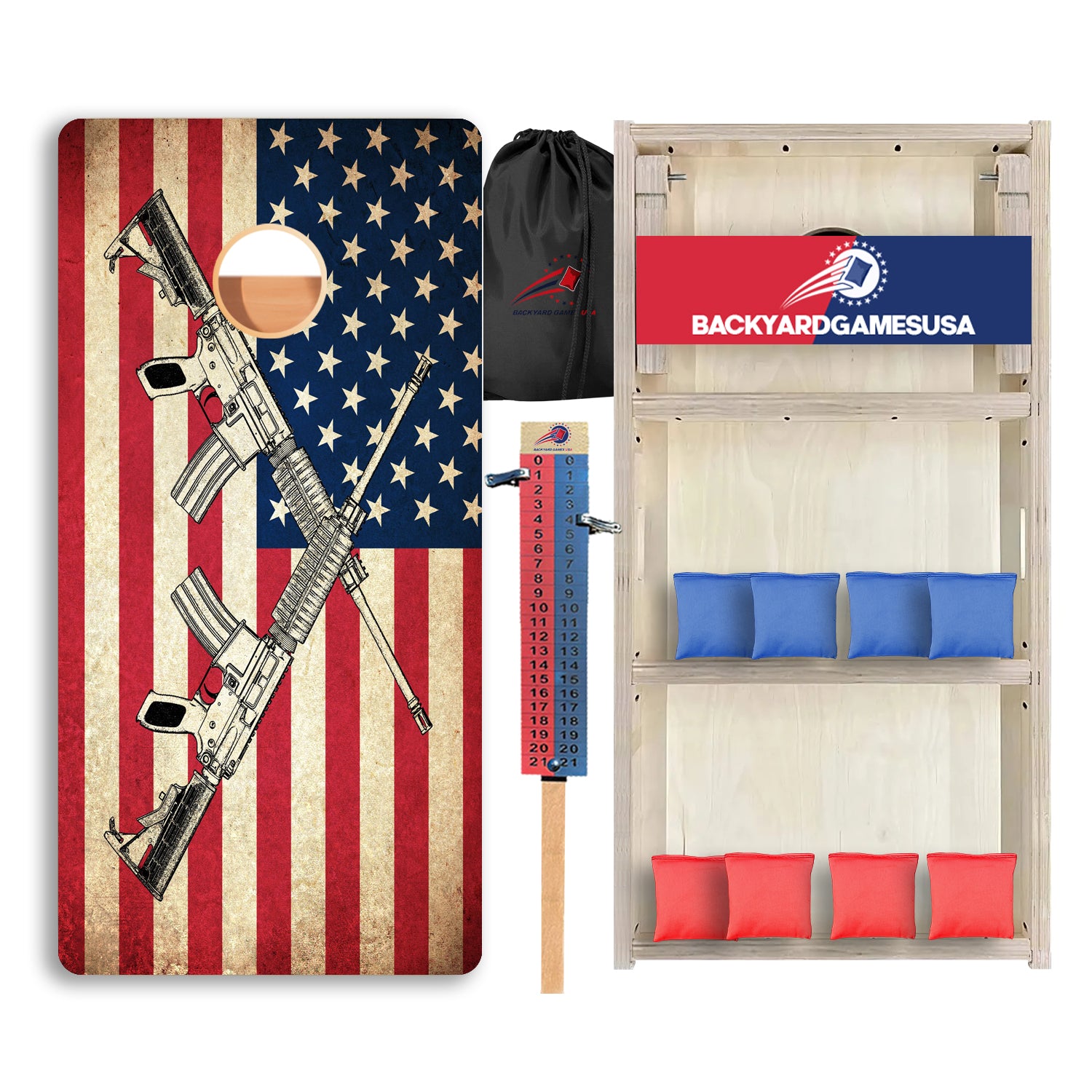 Two Guns Flag Professional Cornhole Boards