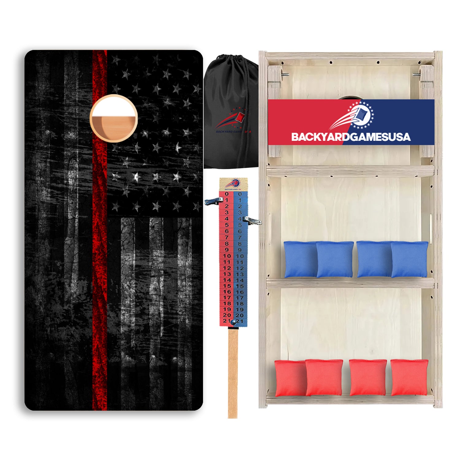 Dark Red Line Professional Cornhole Boards