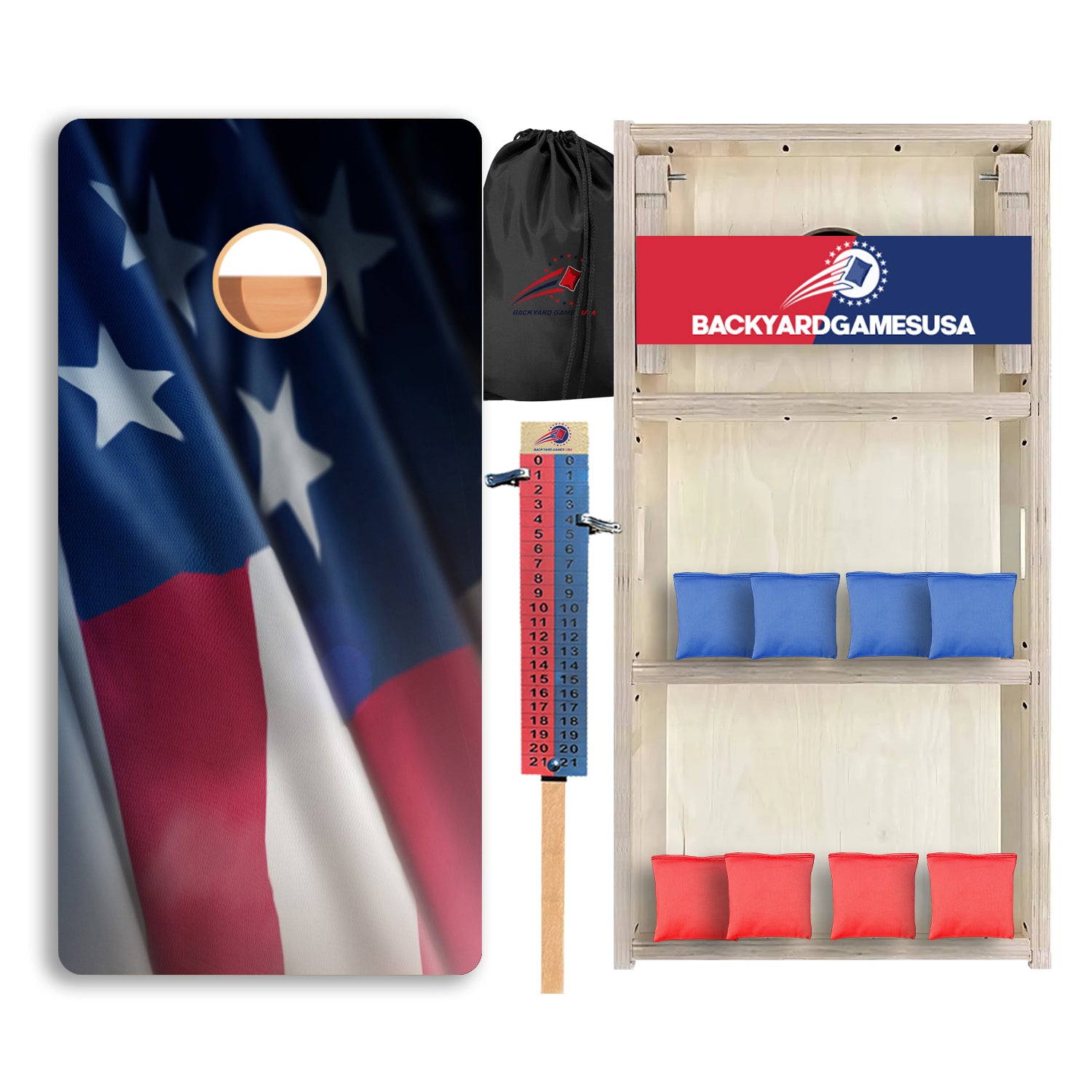 Close Up Flag Professional Cornhole Boards