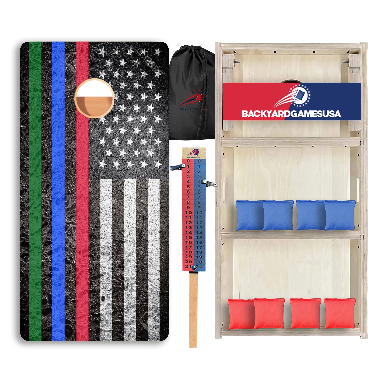Red Blue Green Line Flag Professional Cornhole Boards