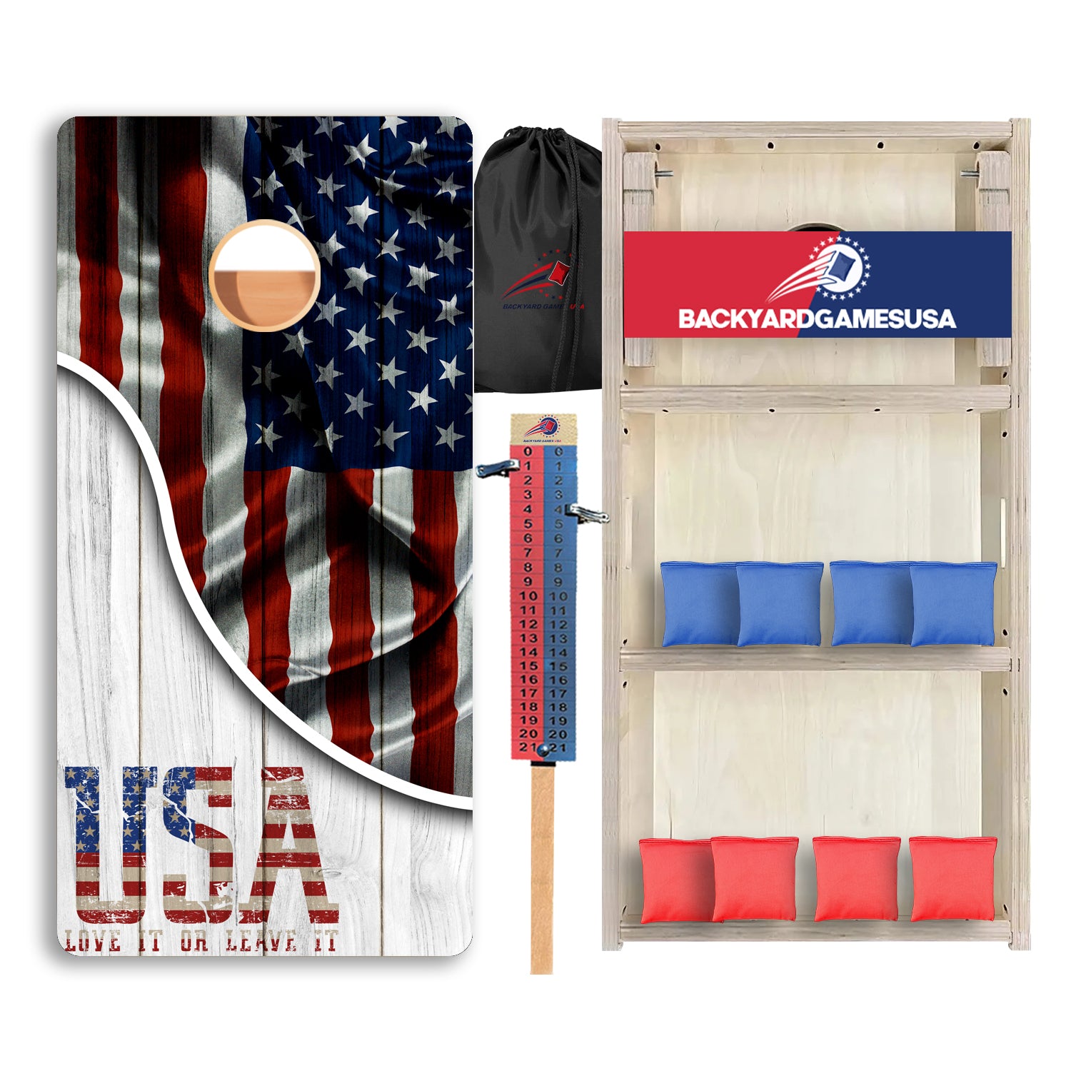 USA Split Flag Professional Cornhole Boards