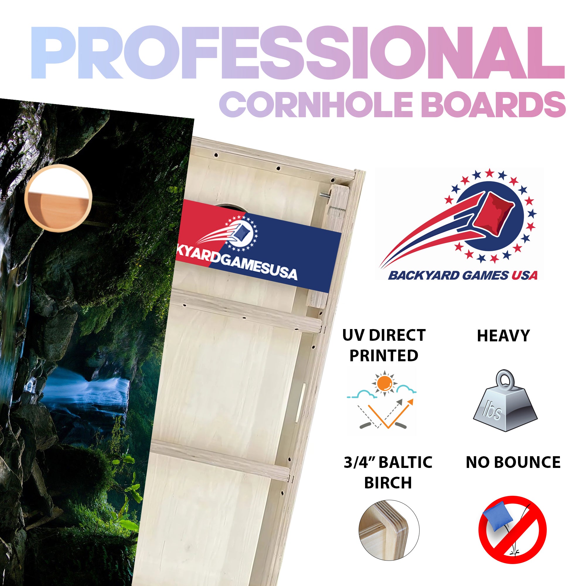 Water Stream Professional Cornhole Boards