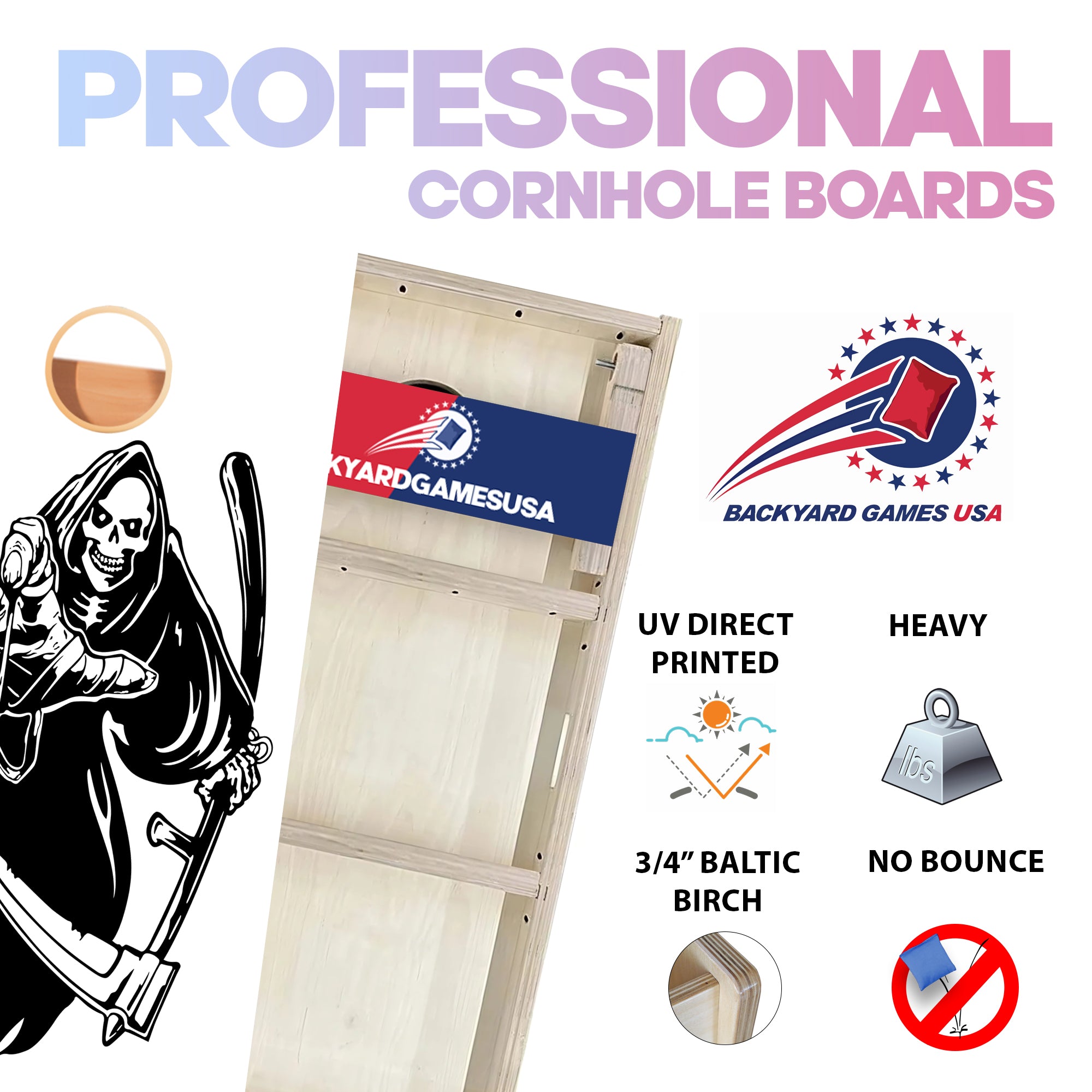 White Reaper Professional Cornhole Boards