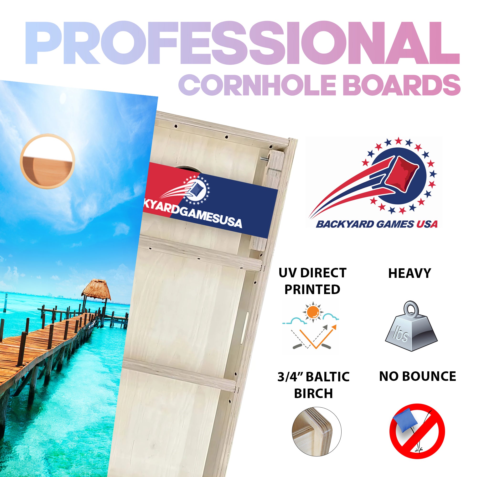 Dock Pier Professional Cornhole Boards