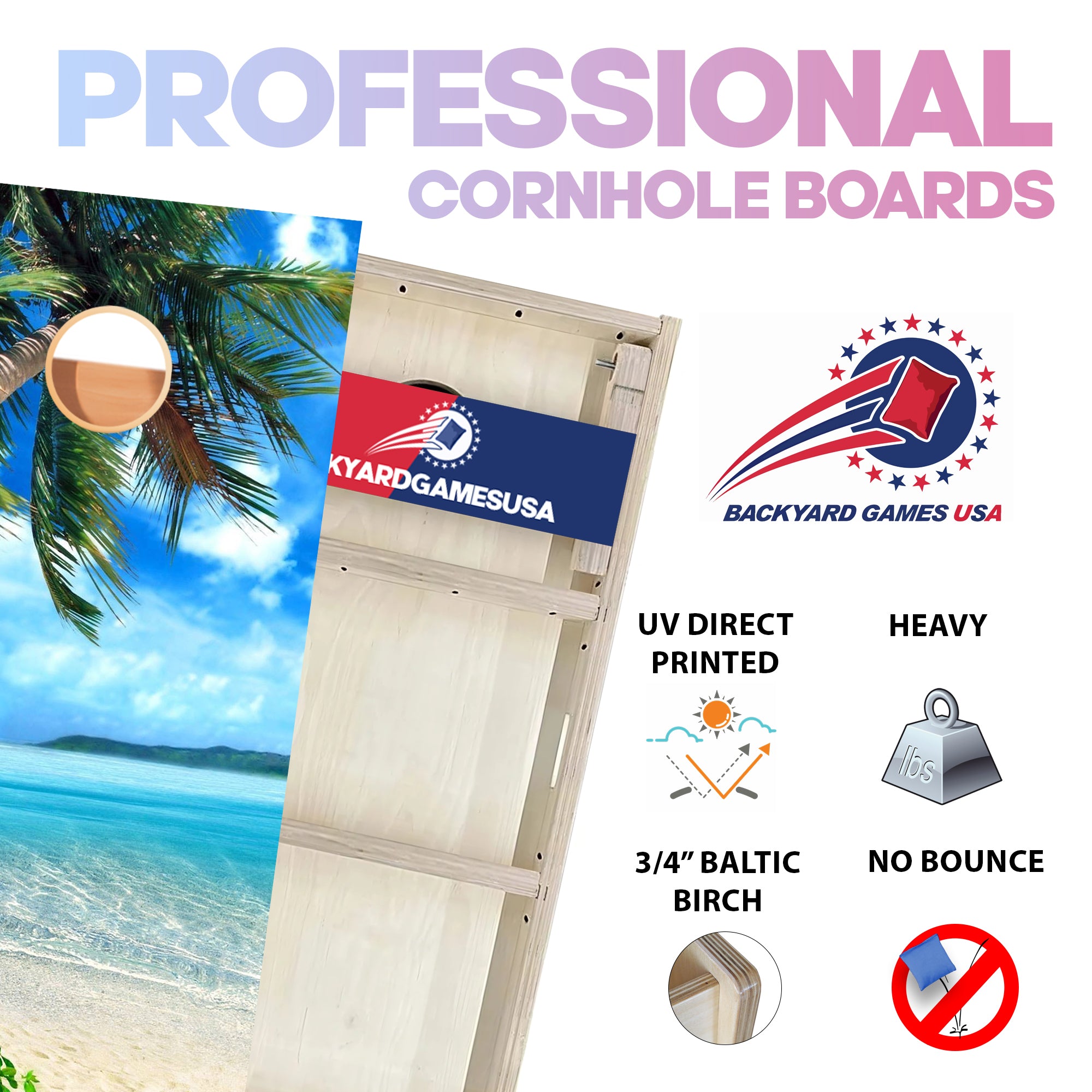 Palm Ocean Professional Cornhole Boards