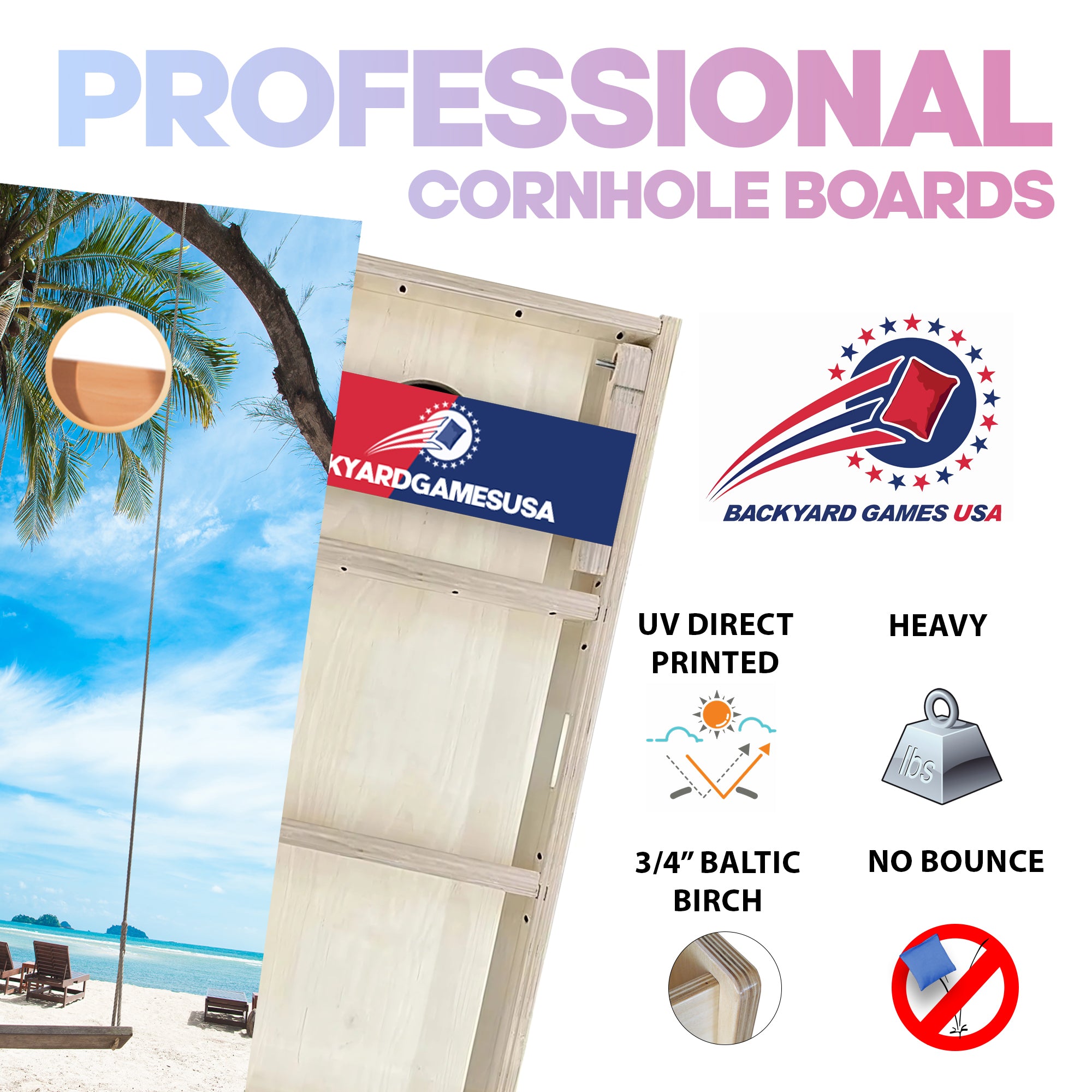 Ocean Pier Professional Cornhole Boards
