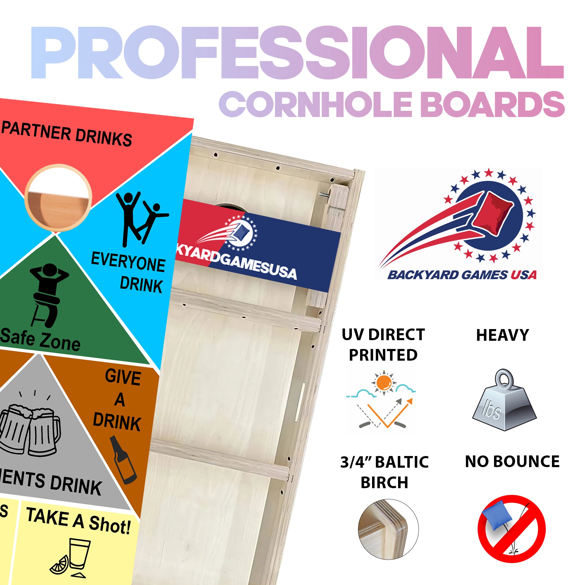 Classic Drink Professional Cornhole Boards