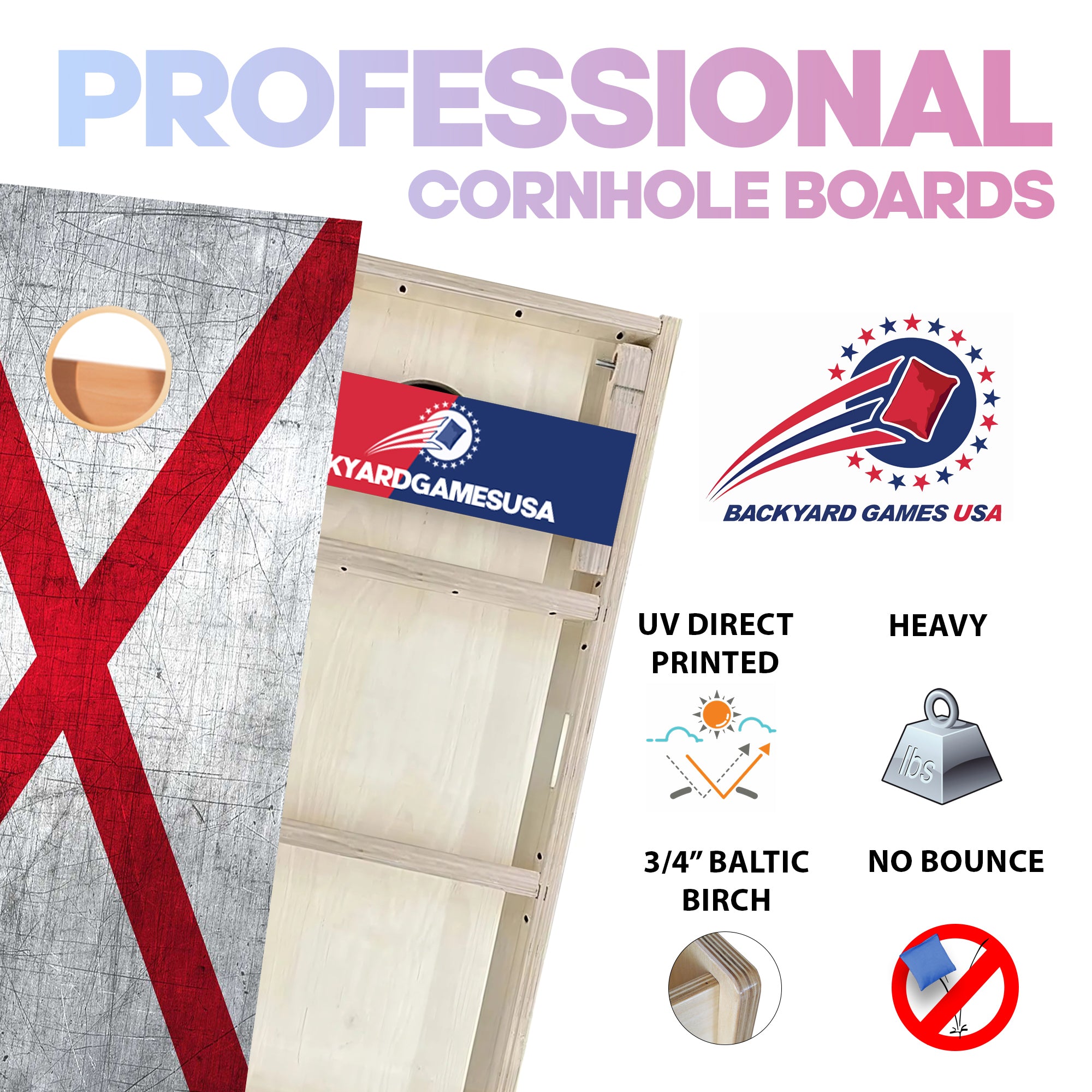 Alabama Professional Cornhole Boards