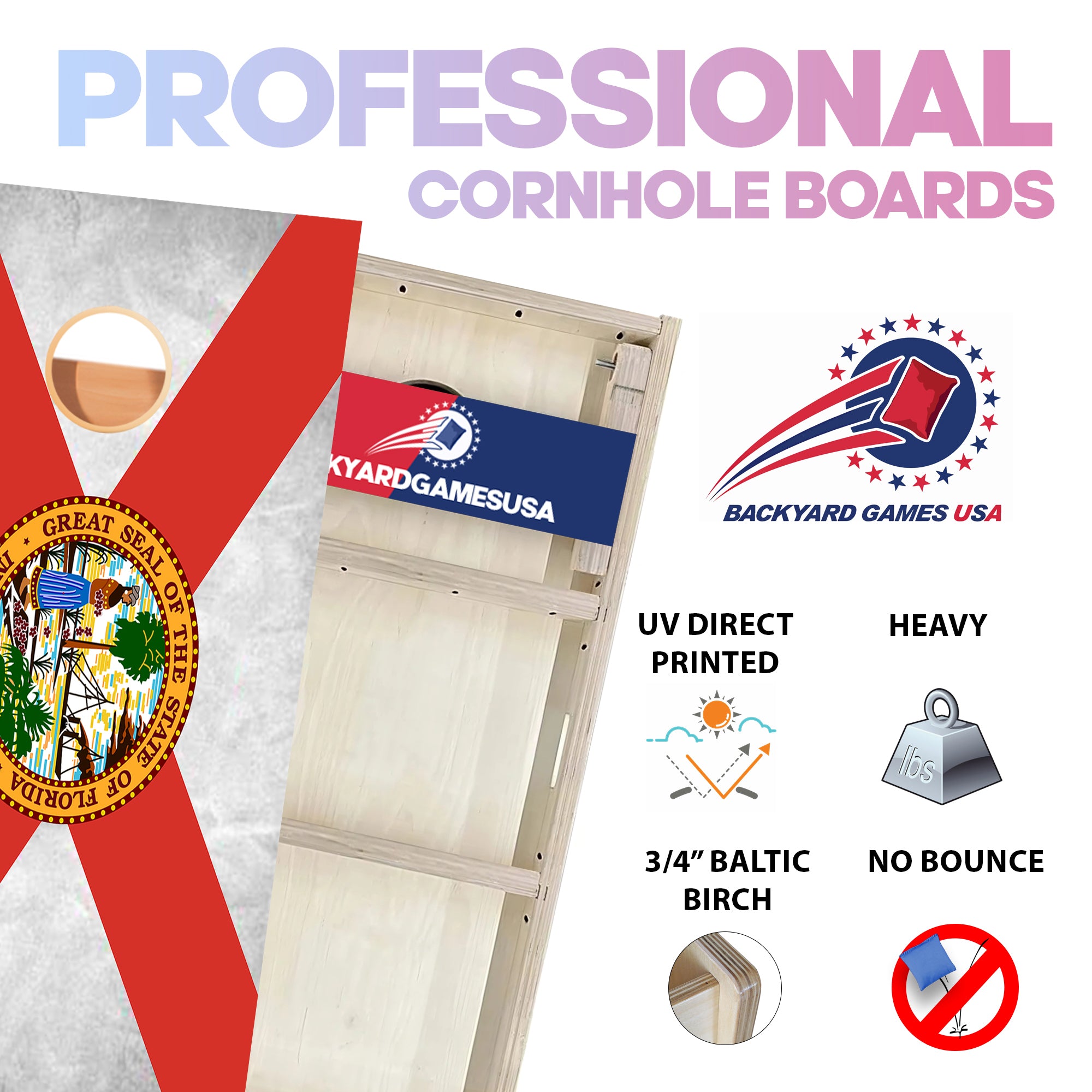 Florida Professional Cornhole Boards