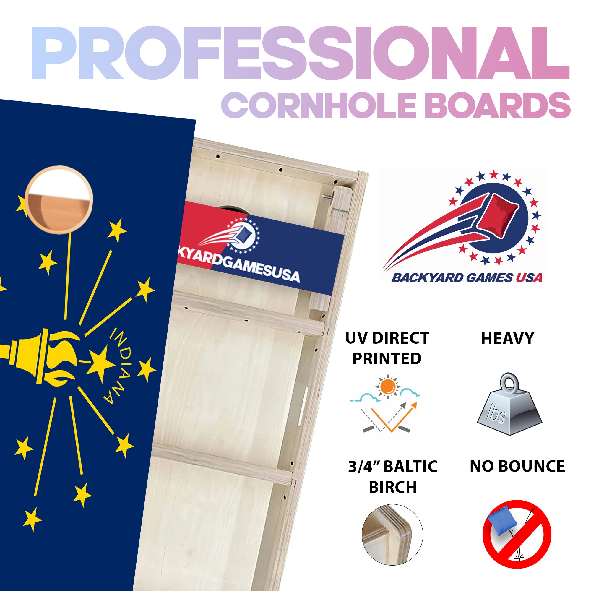 Indiana Professional Cornhole Boards