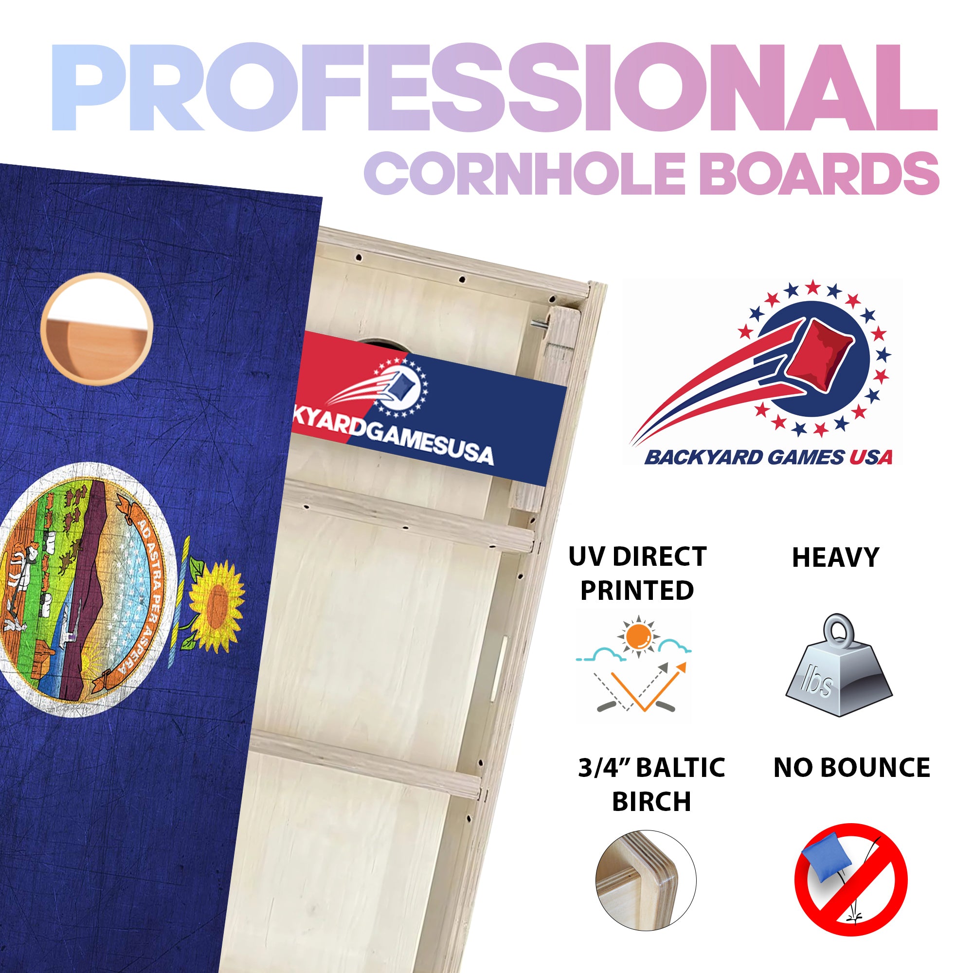 Kansas Professional Cornhole Boards