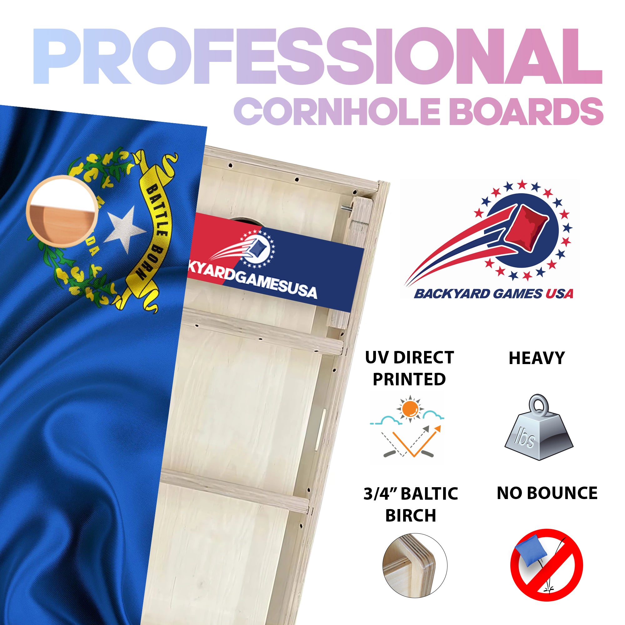 Nevada Professional Cornhole Boards