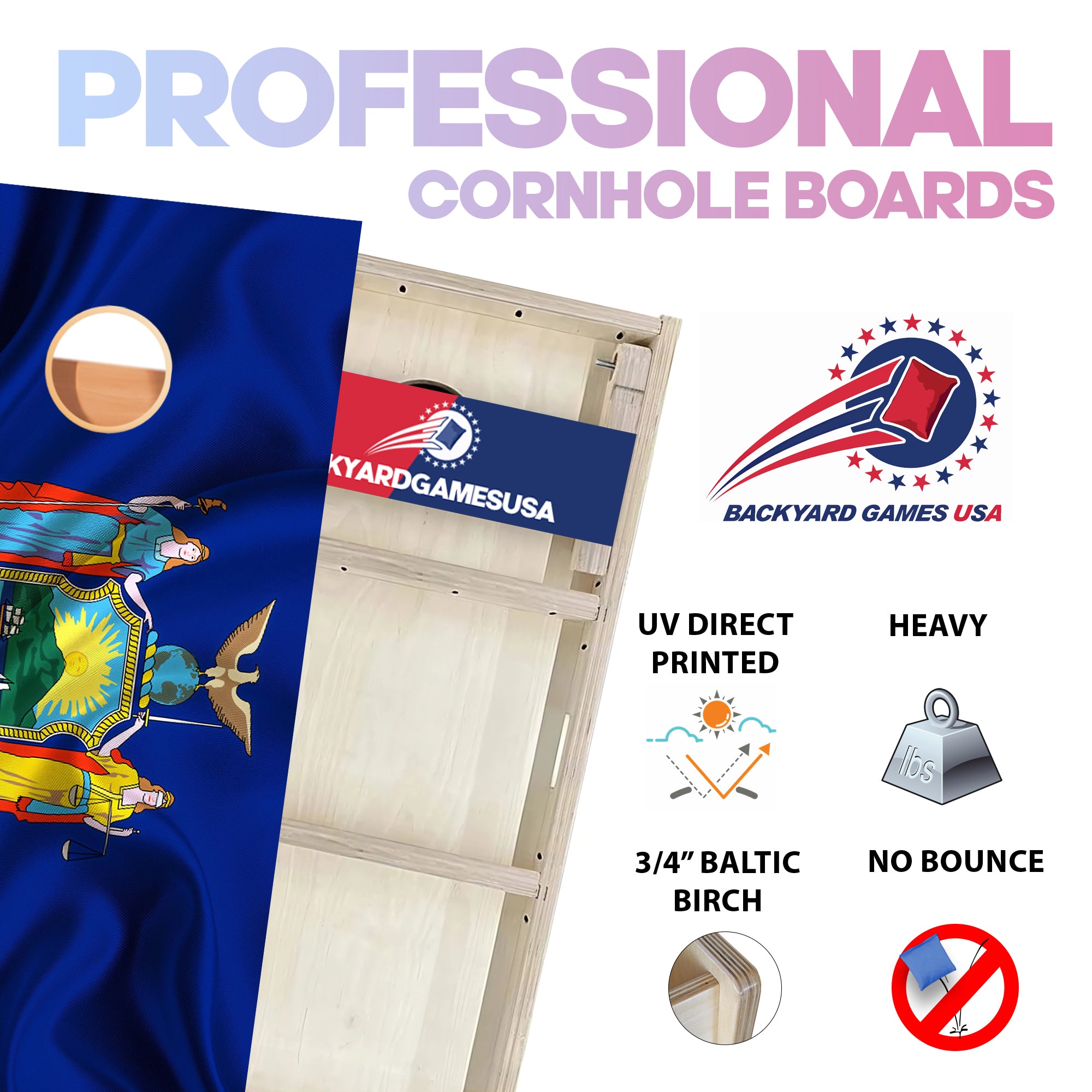 New York Professional Cornhole Boards