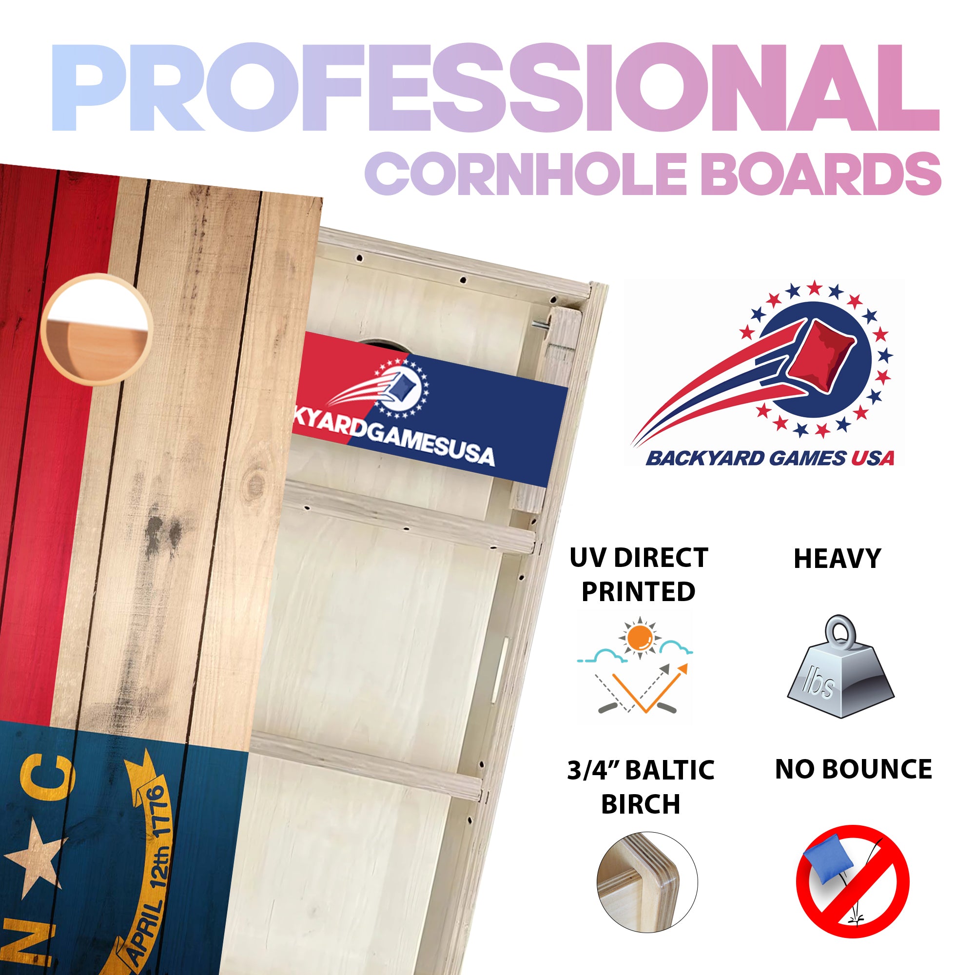 North Carolina Professional Cornhole Boards