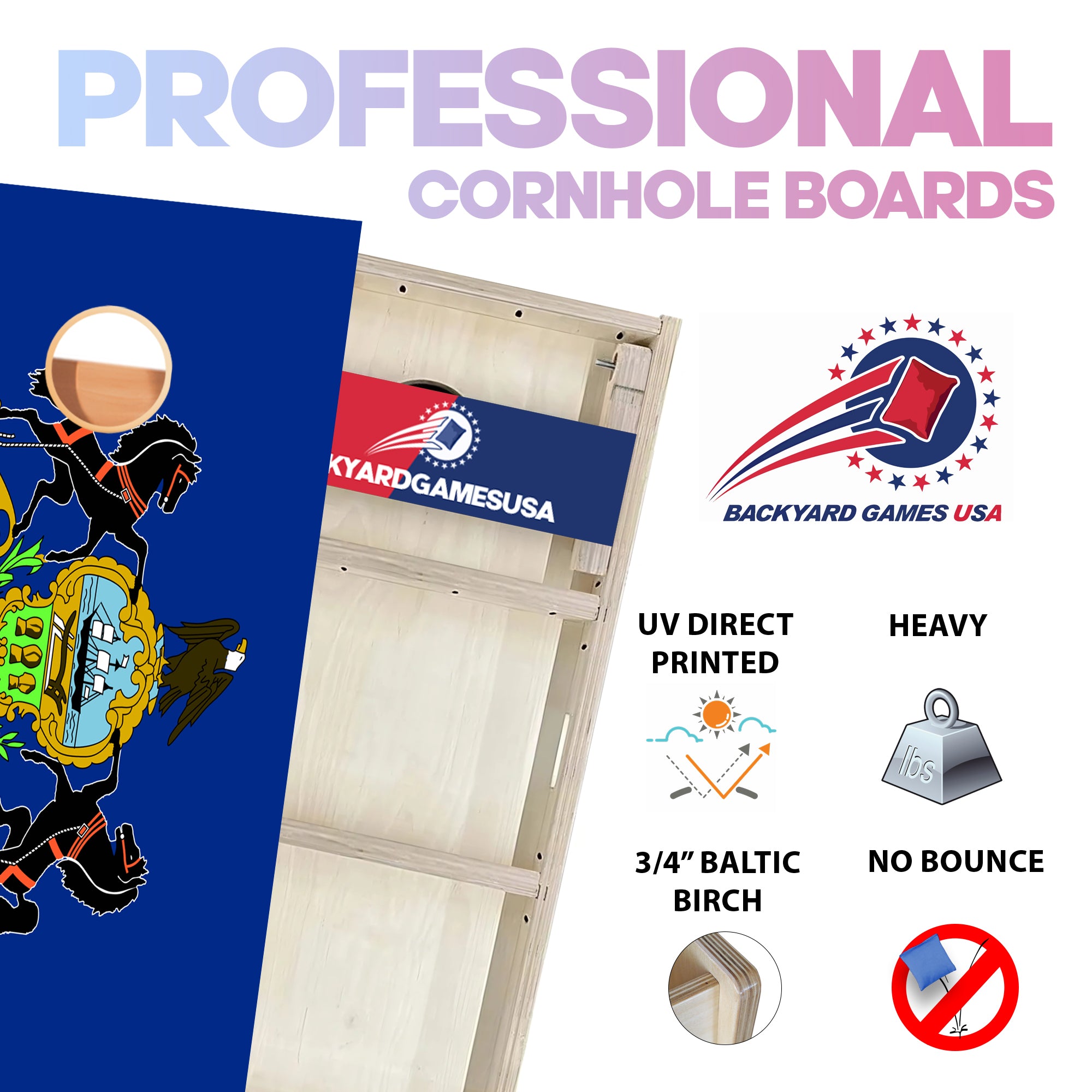 Pennsylvania Professional Cornhole Boards
