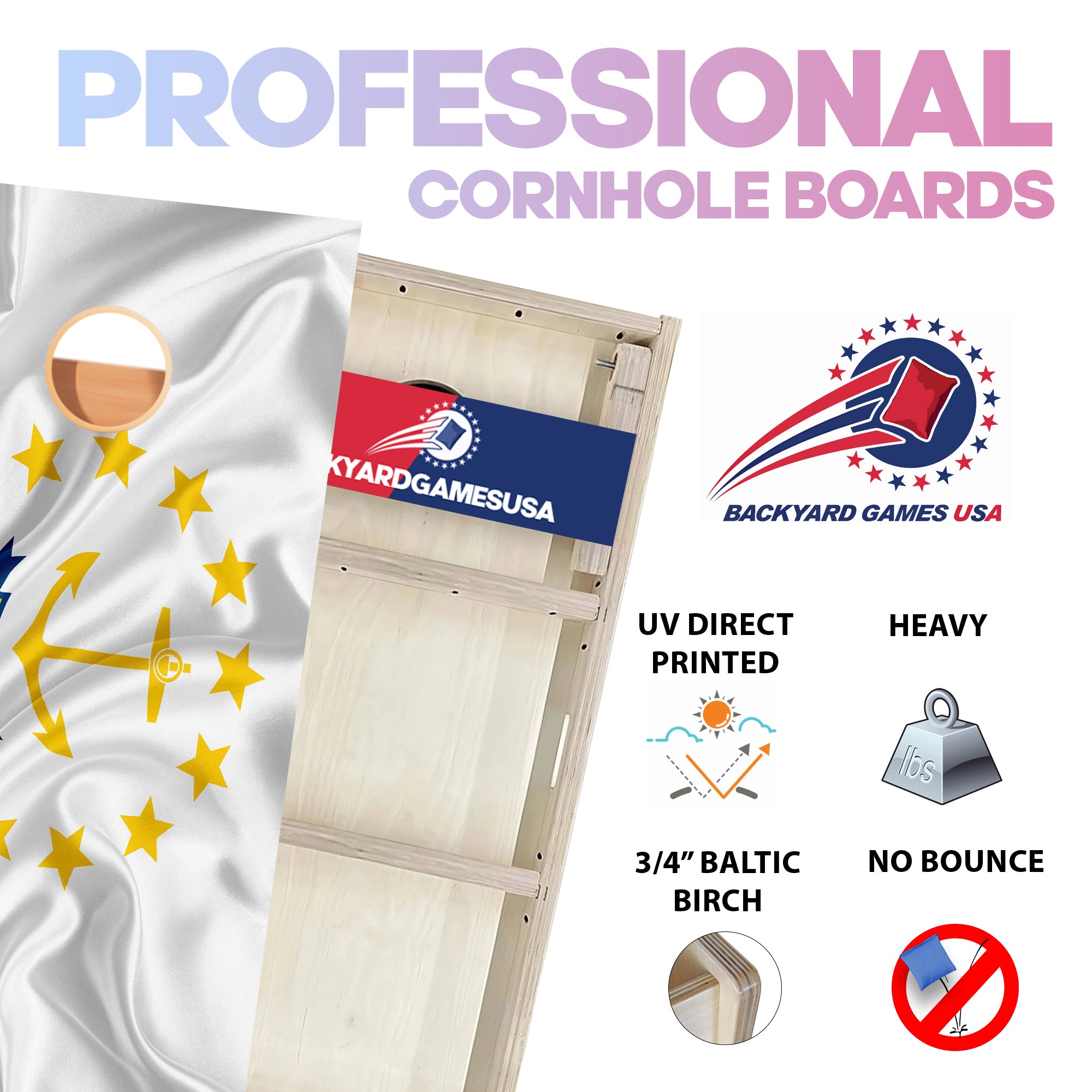 Rhode Island Professional Cornhole Boards
