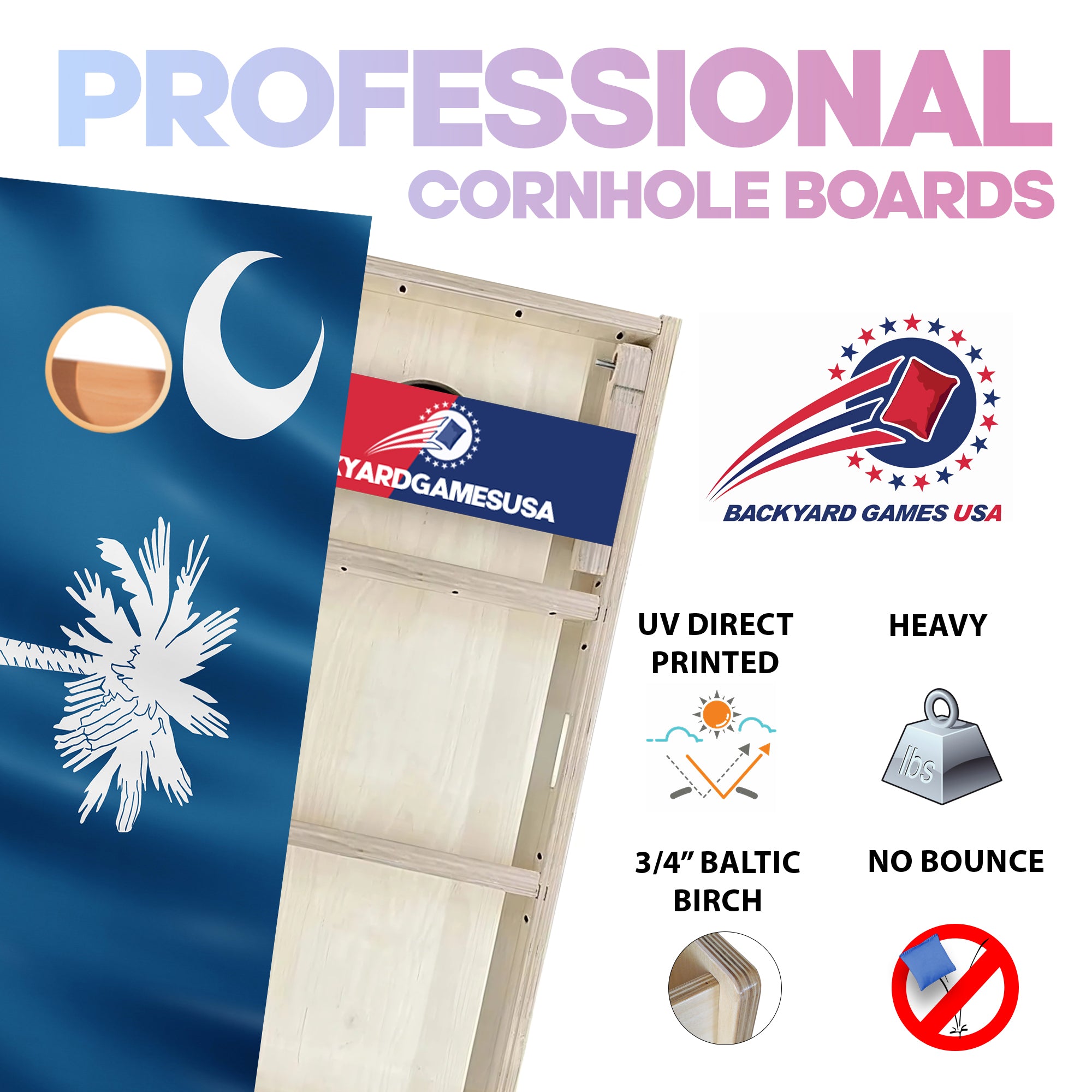 South Carolina Professional Cornhole Boards
