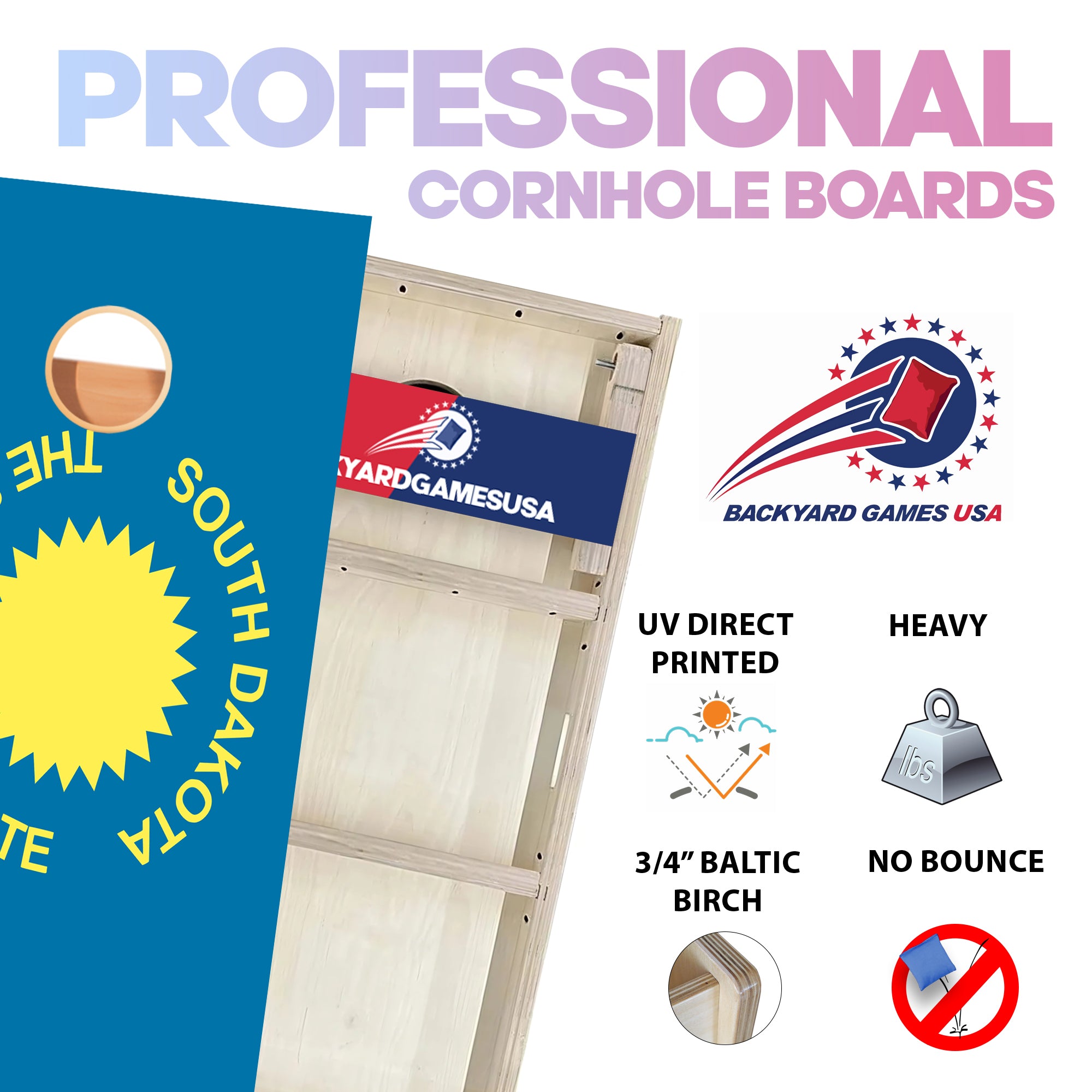 South Dakota Professional Cornhole Boards