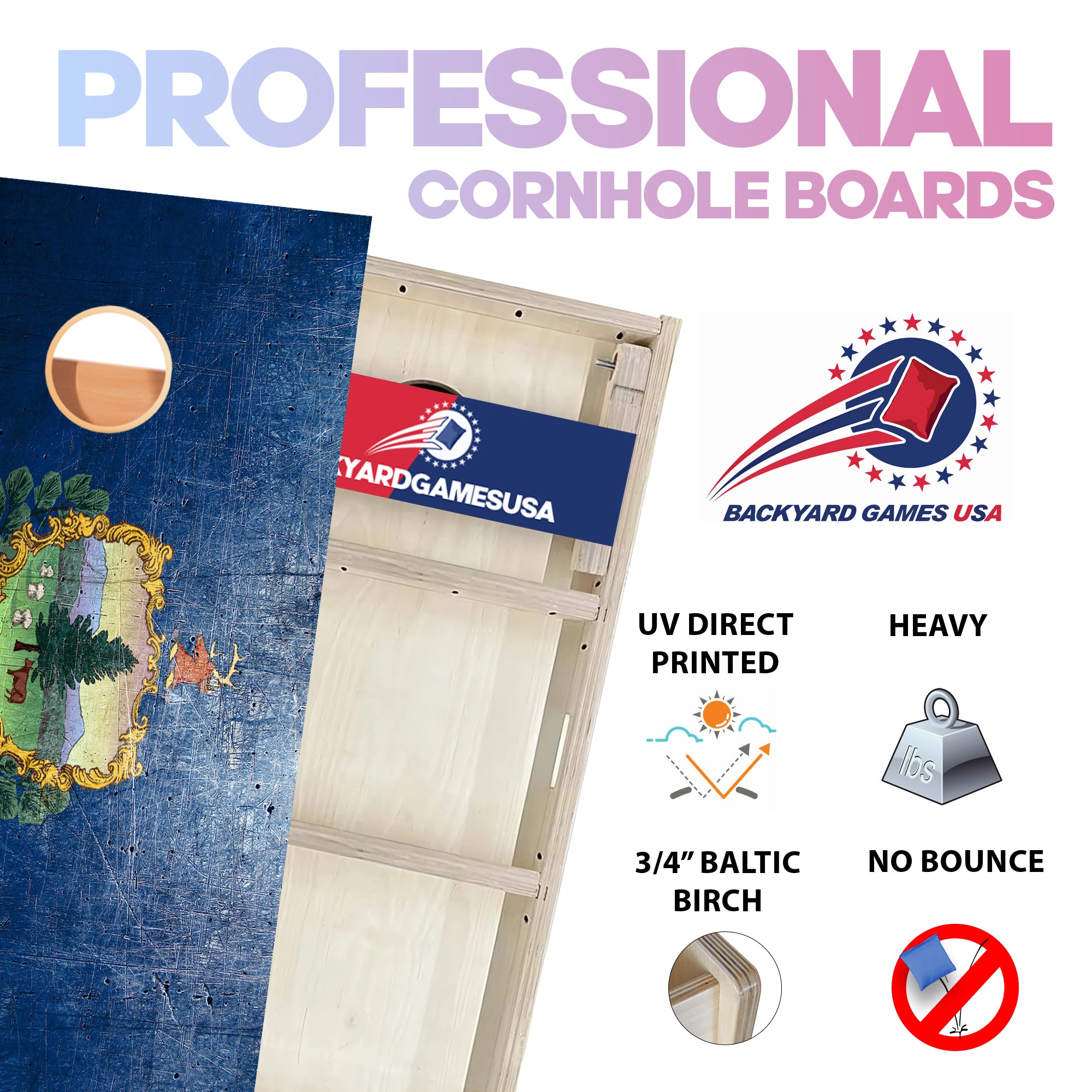 Vermont Professional Cornhole Boards