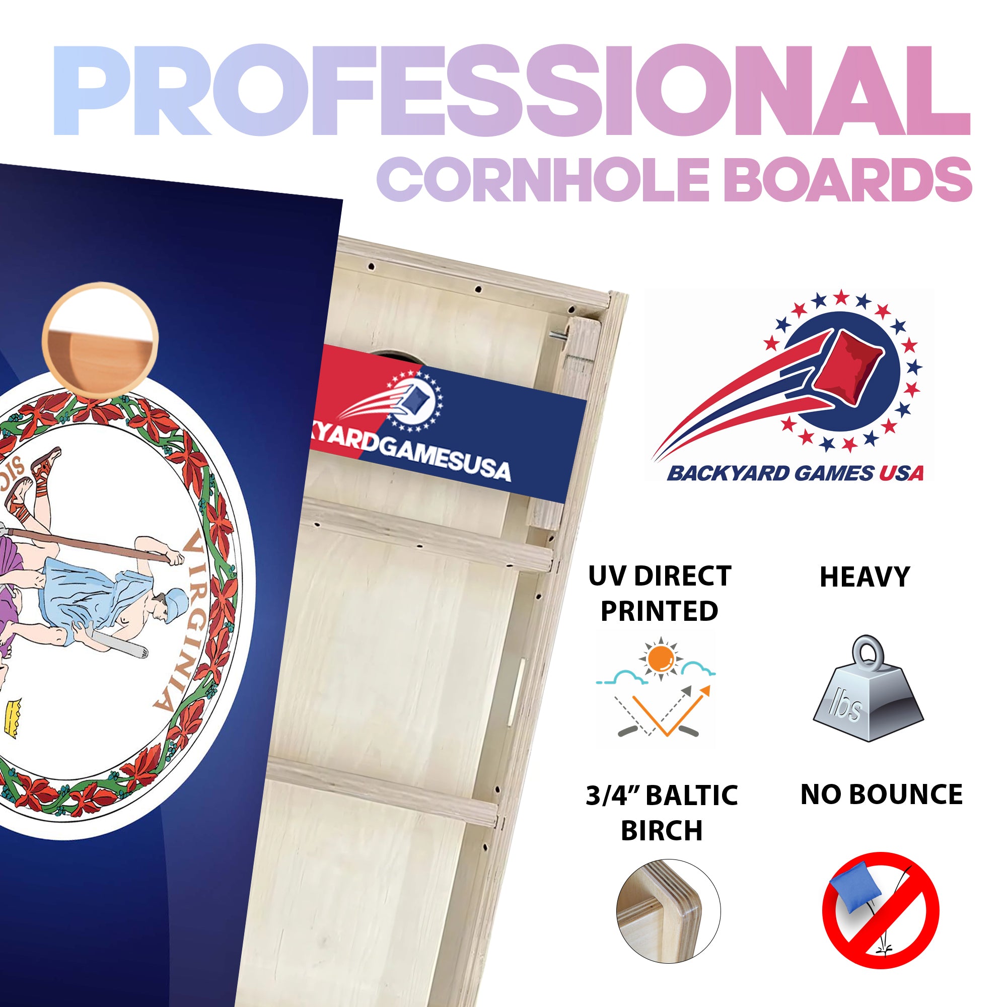 Virginia Professional Cornhole Boards