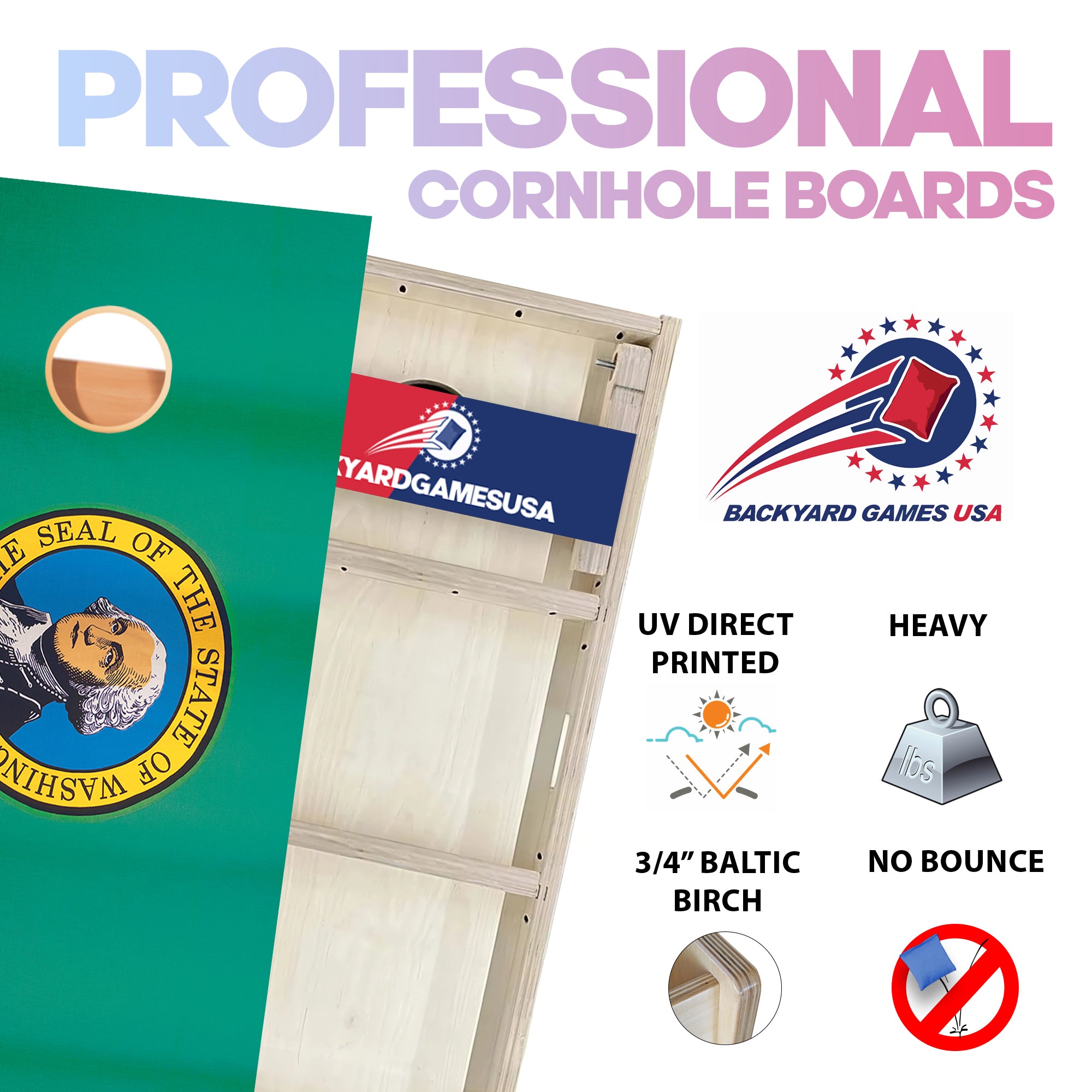 Washington Professional Cornhole Boards